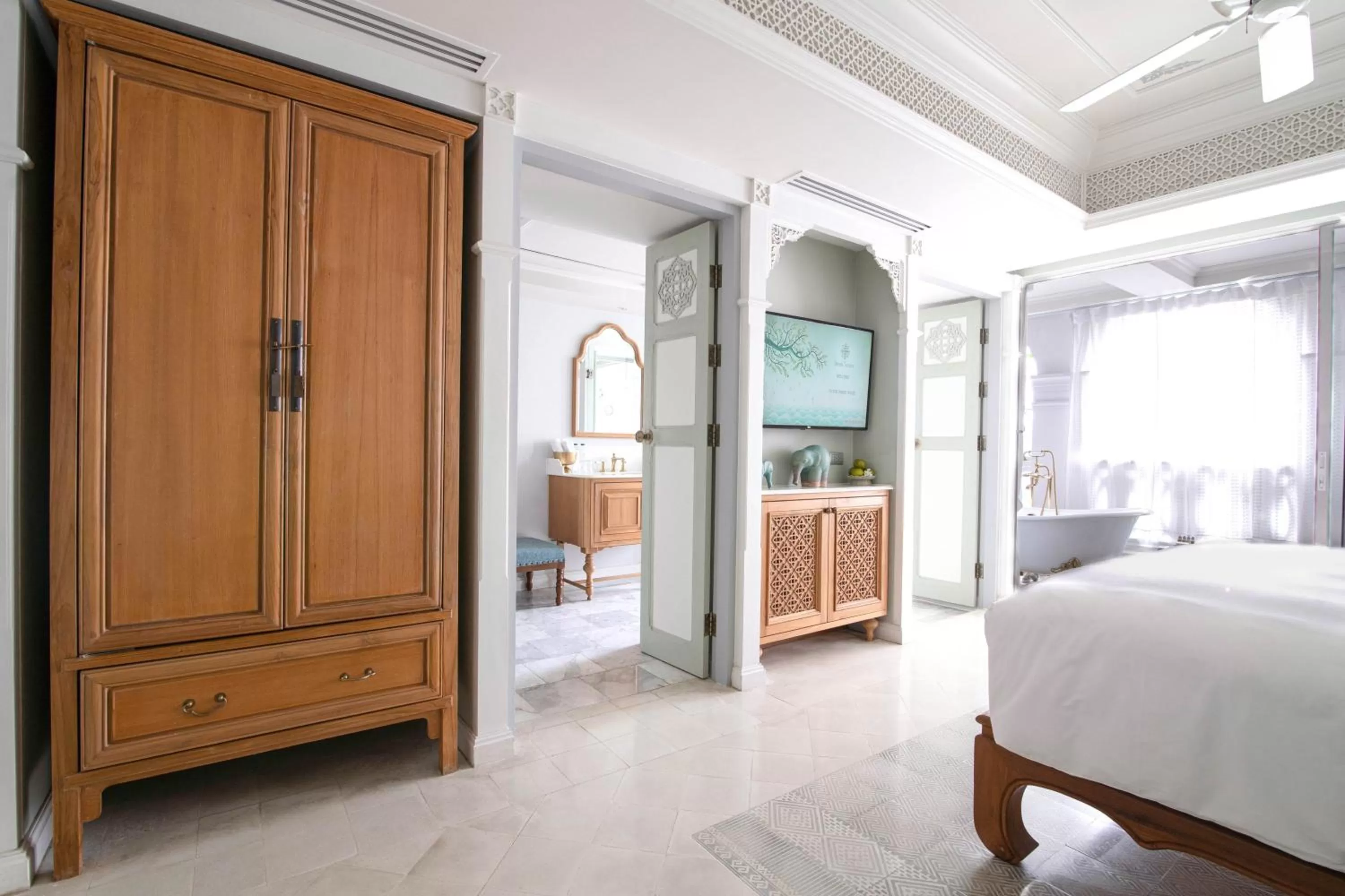 The Bedroom with Balcony - King size Bed in The Inside House