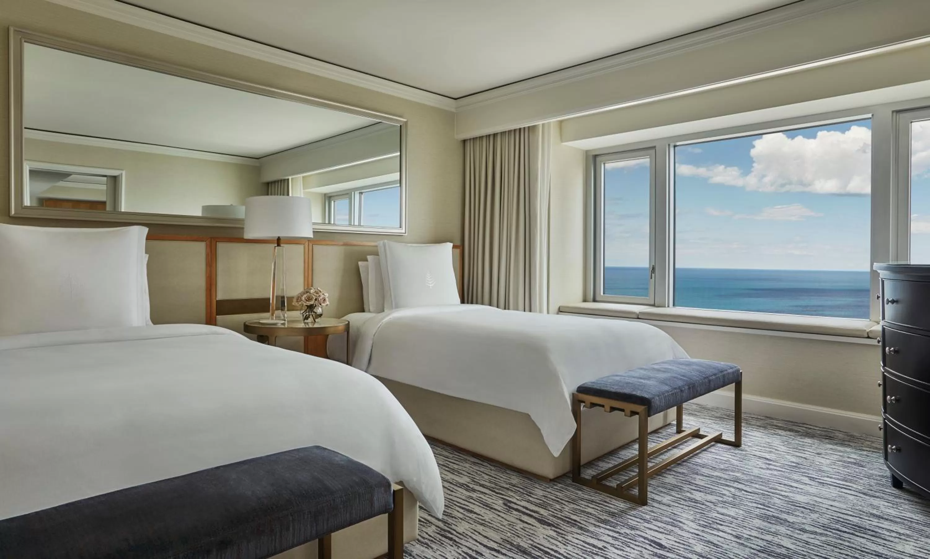 Executive Double Suite with Two Double Beds - Lake View in Four Seasons Chicago