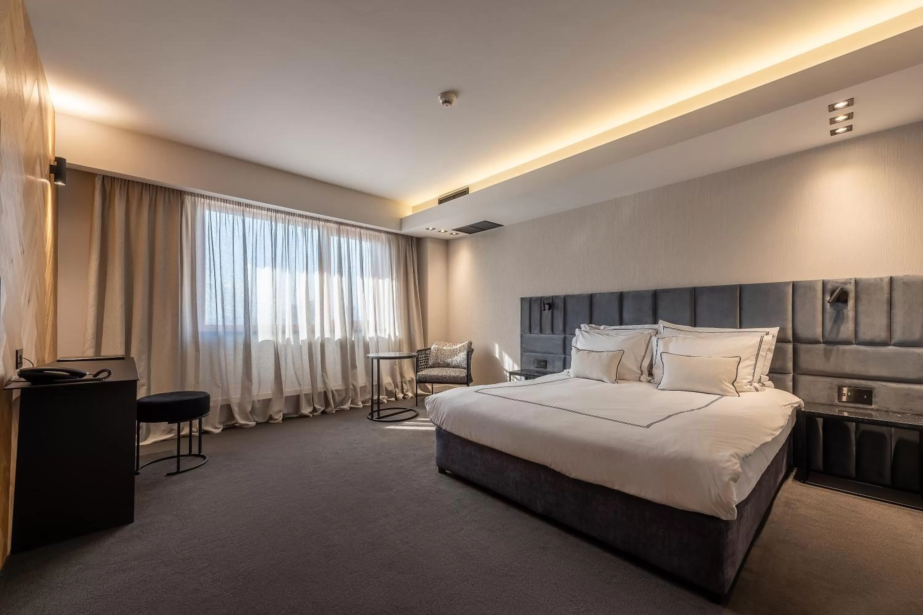 Bedroom, Bed in Hotel VEGA Sofia mini bar complimentary for all guests staying between 15 Jan - 15 Feb 2026