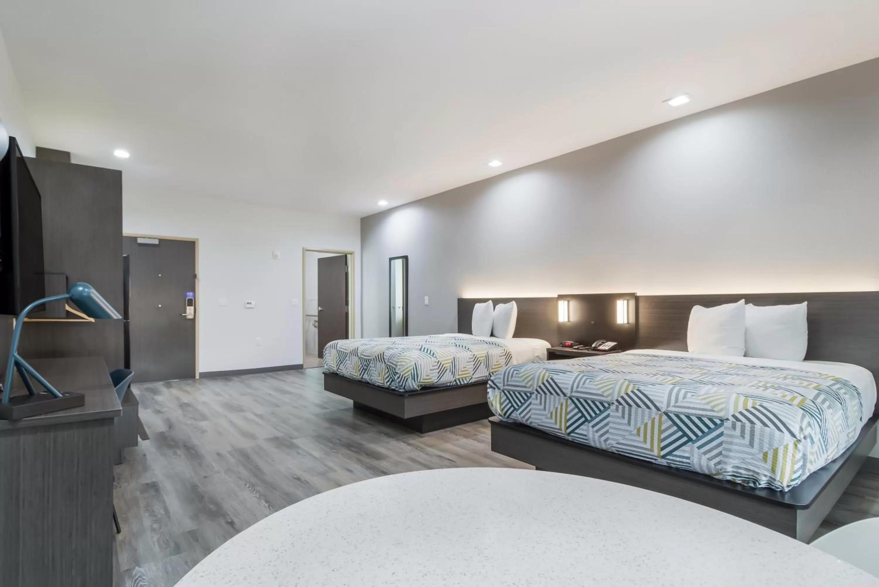 Queen Room with Two Queen Beds - Disability Access - Roll In Shower in Studio 6 Katy, Tx