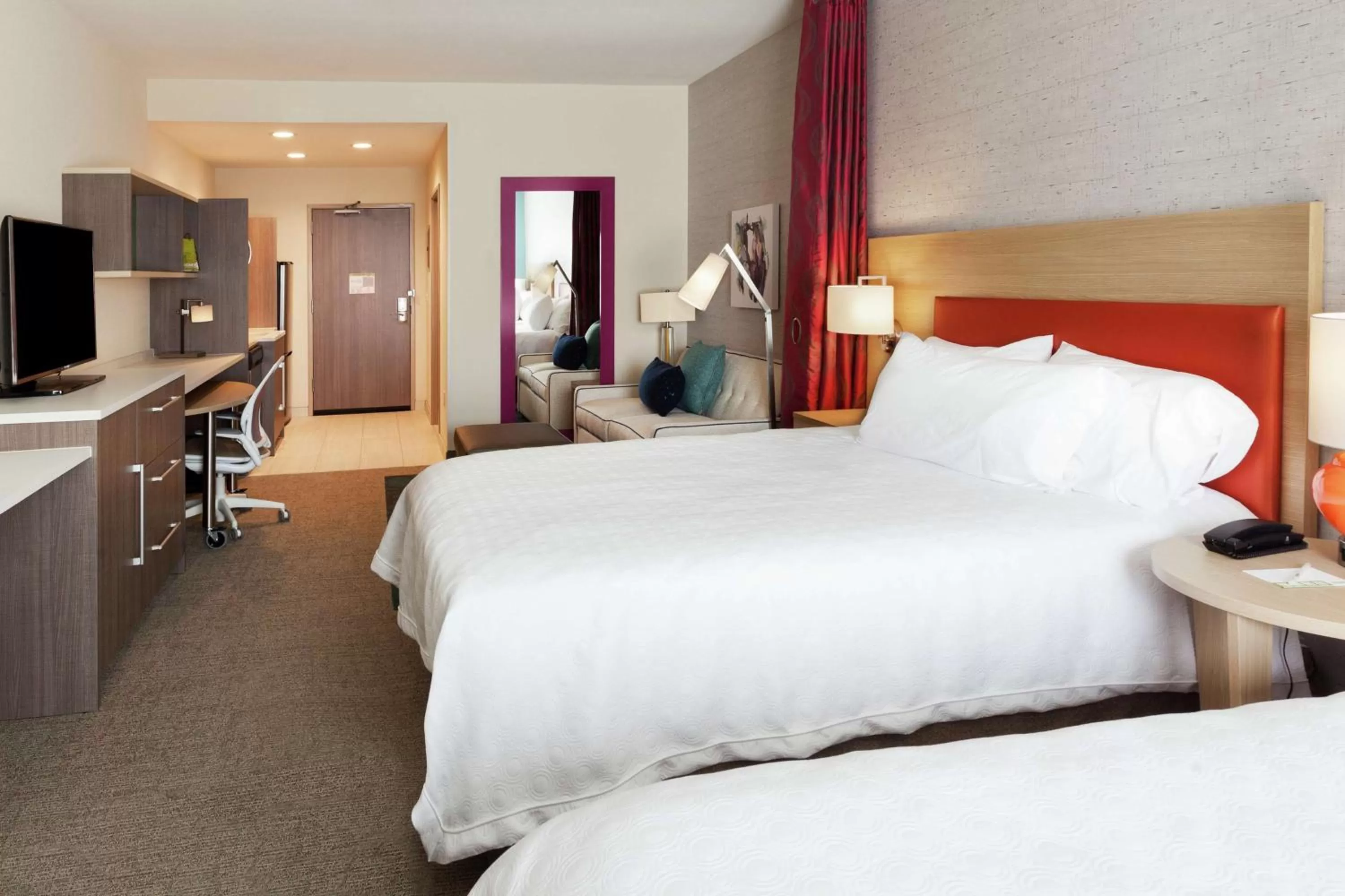 Queen Studio with Two Queen Beds - Mobility and Hearing Access/Non-Smoking in Home2 Suites By Hilton Birmingham Colonnade