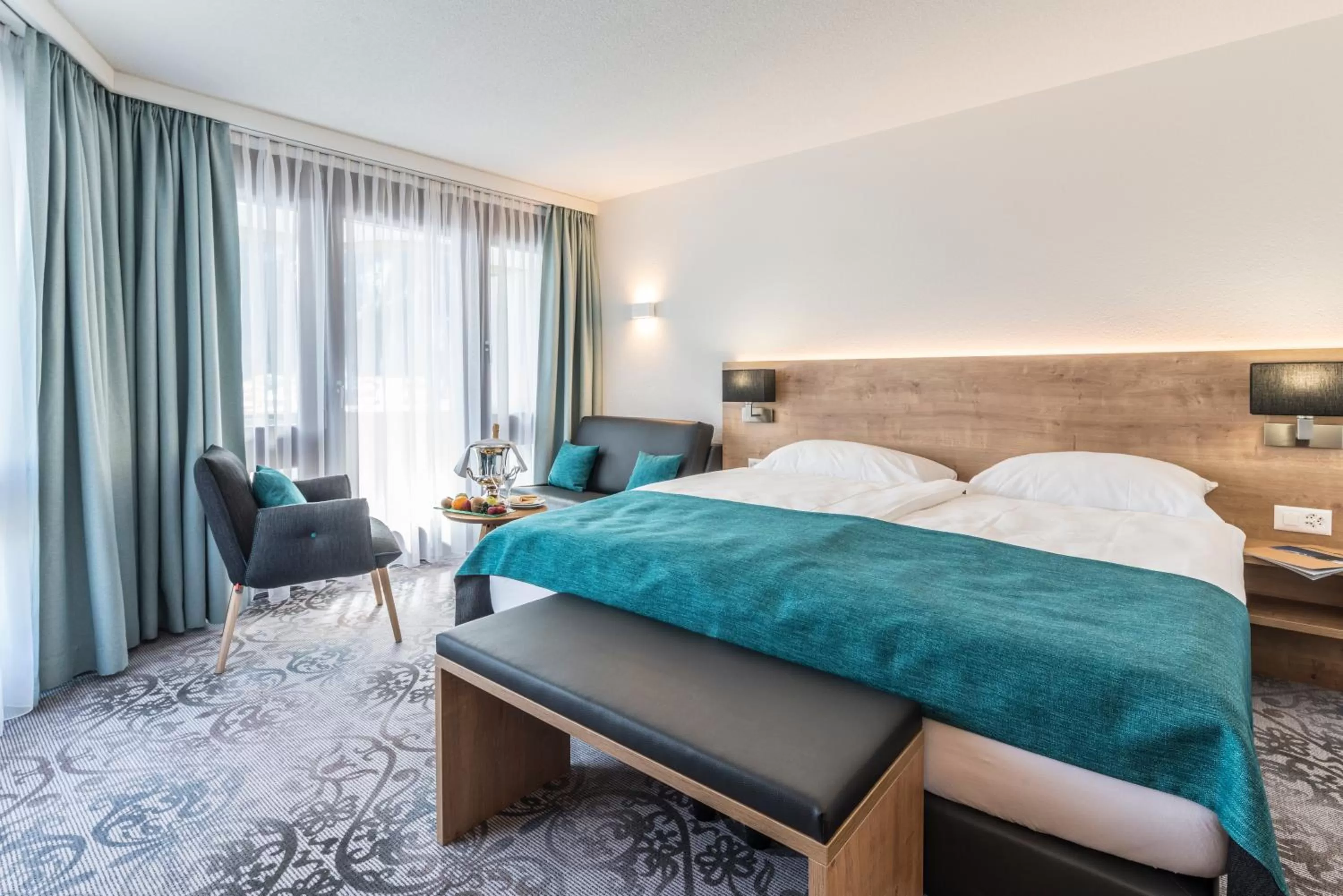 Superior Panorama with Balcony in Central Swiss Quality Sporthotel