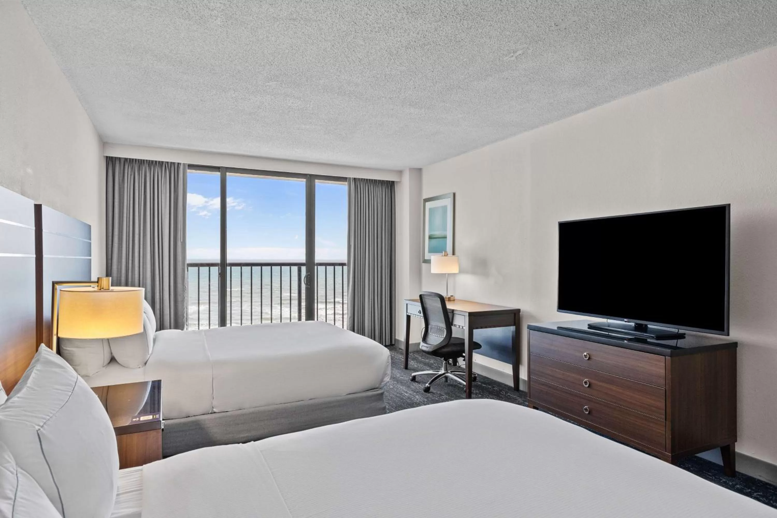 Queen Room with Two Queen Beds with Ocean Front View - Non-Smoking in DoubleTree by Hilton Atlantic Beach Oceanfront