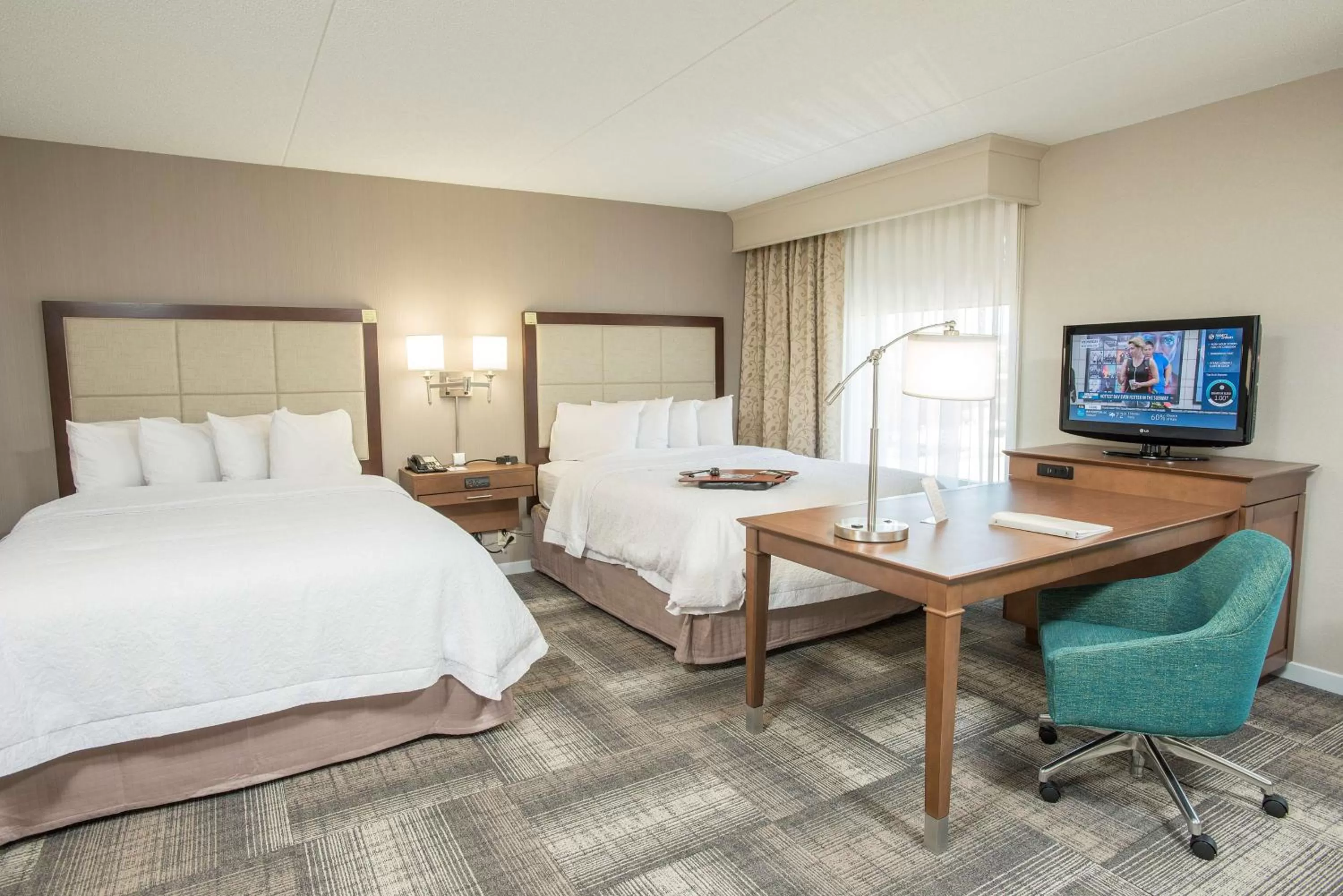 Queen Studio Suite with Two Queen Beds and Sofa Bed - Non-Smoking in Hampton Inn & Suites Cincinnati-Union Centre
