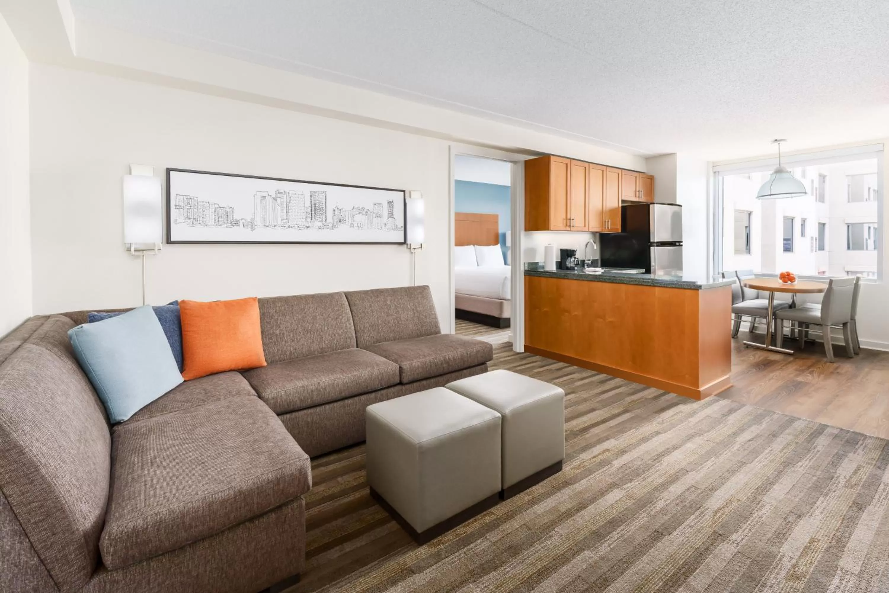 Two-Bedroom Suite with Roll-In Shower - Disability Access in Hyatt House Fort Lauderdale Airport/Cruise Port