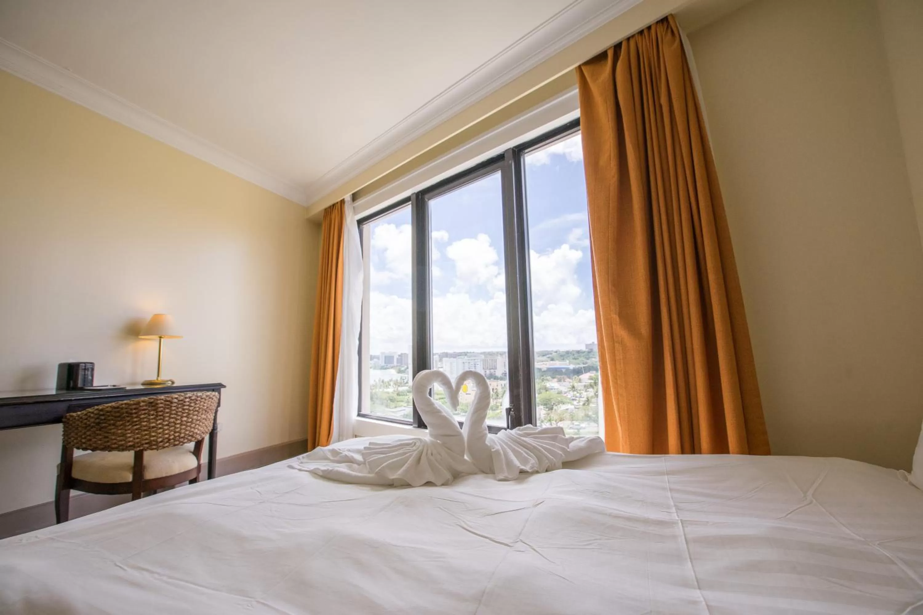 Twin Room with Partial Ocean VIew in Royal Orchid Hotel Guam
