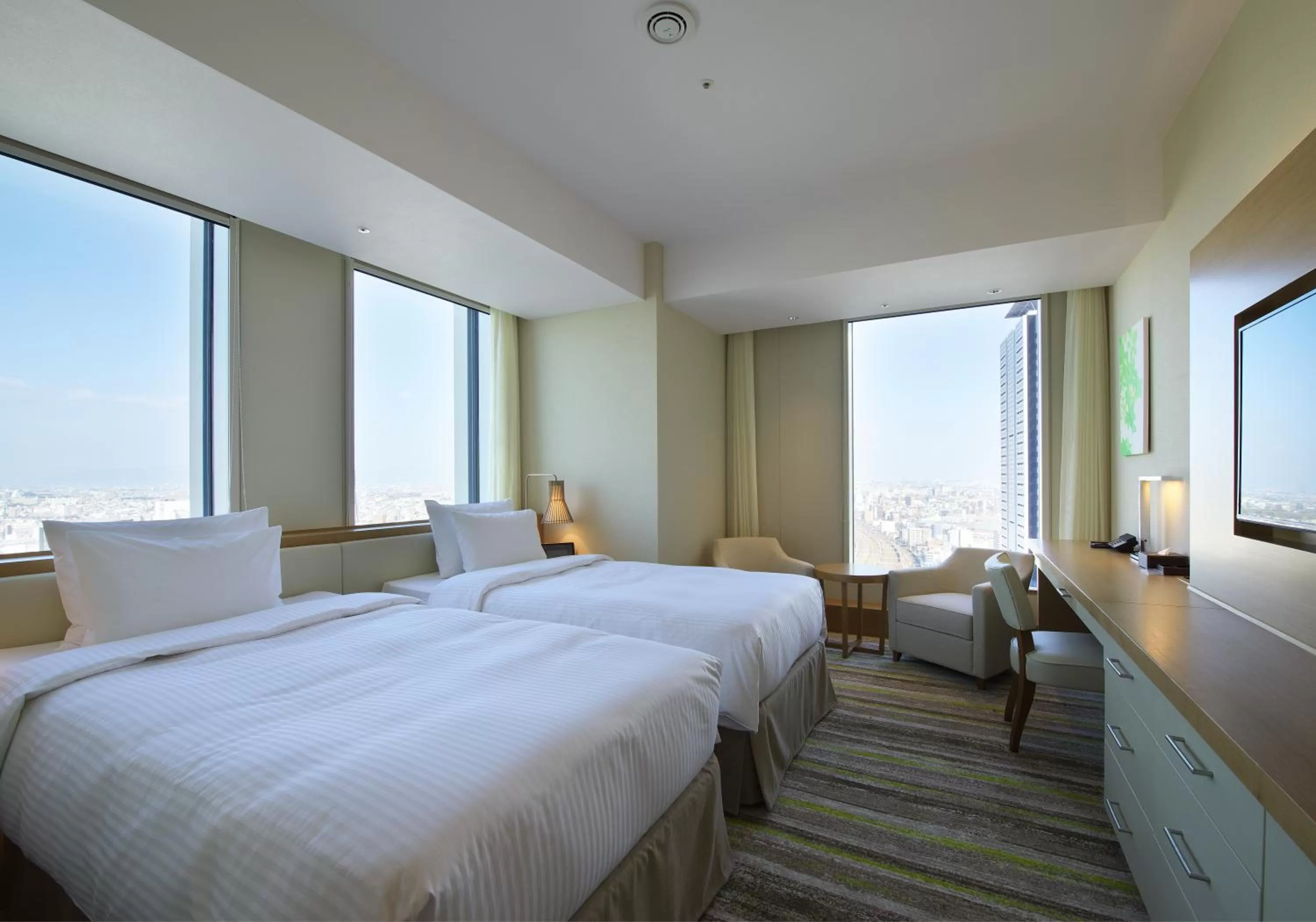 Deluxe Corner Twin Room with View Bath - Non-Smoking in Nagoya JR Gate Tower Hotel