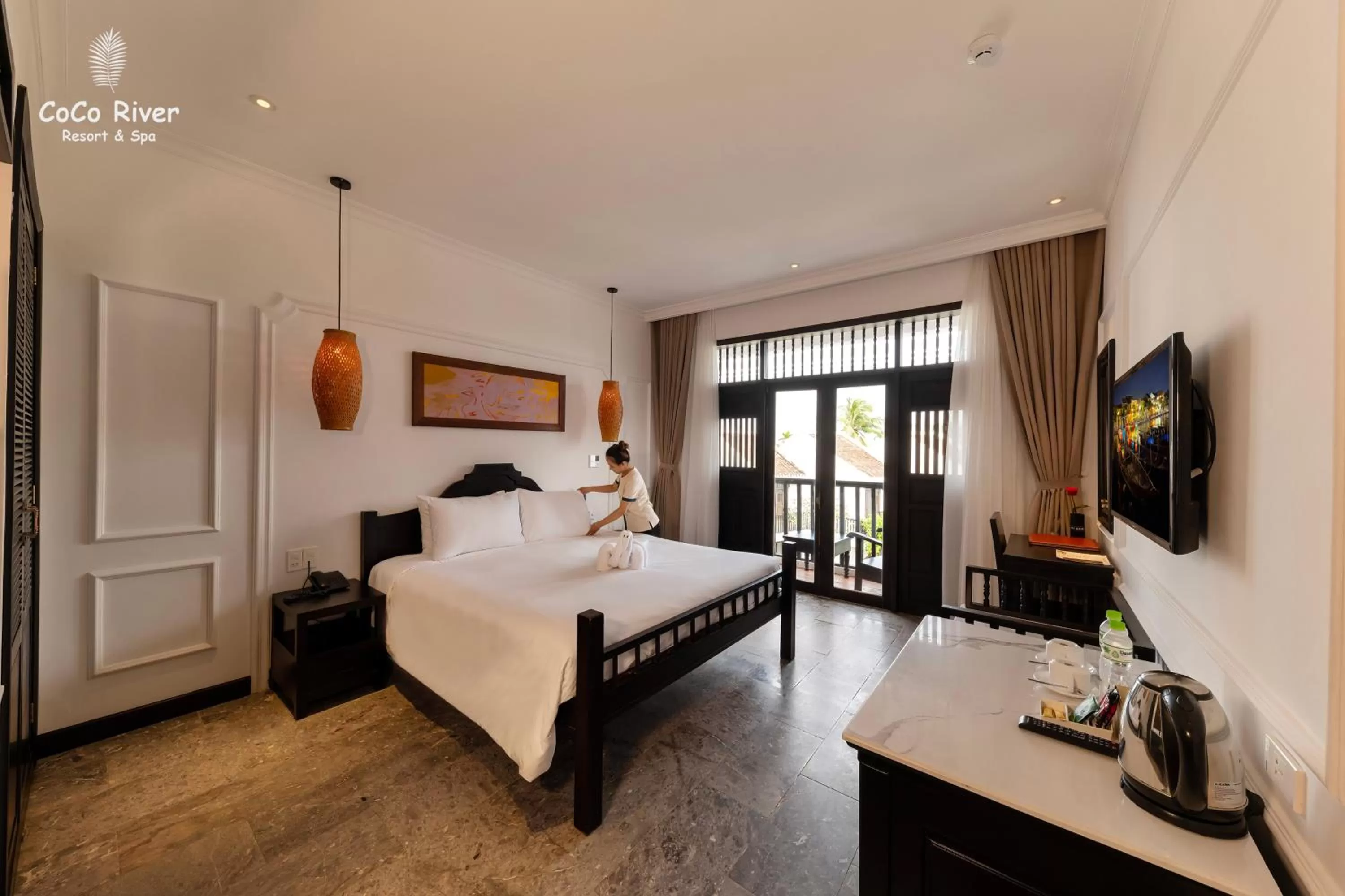 Deluxe Double or Twin Room with Pool View in Hoi An Coco River Resort & Spa