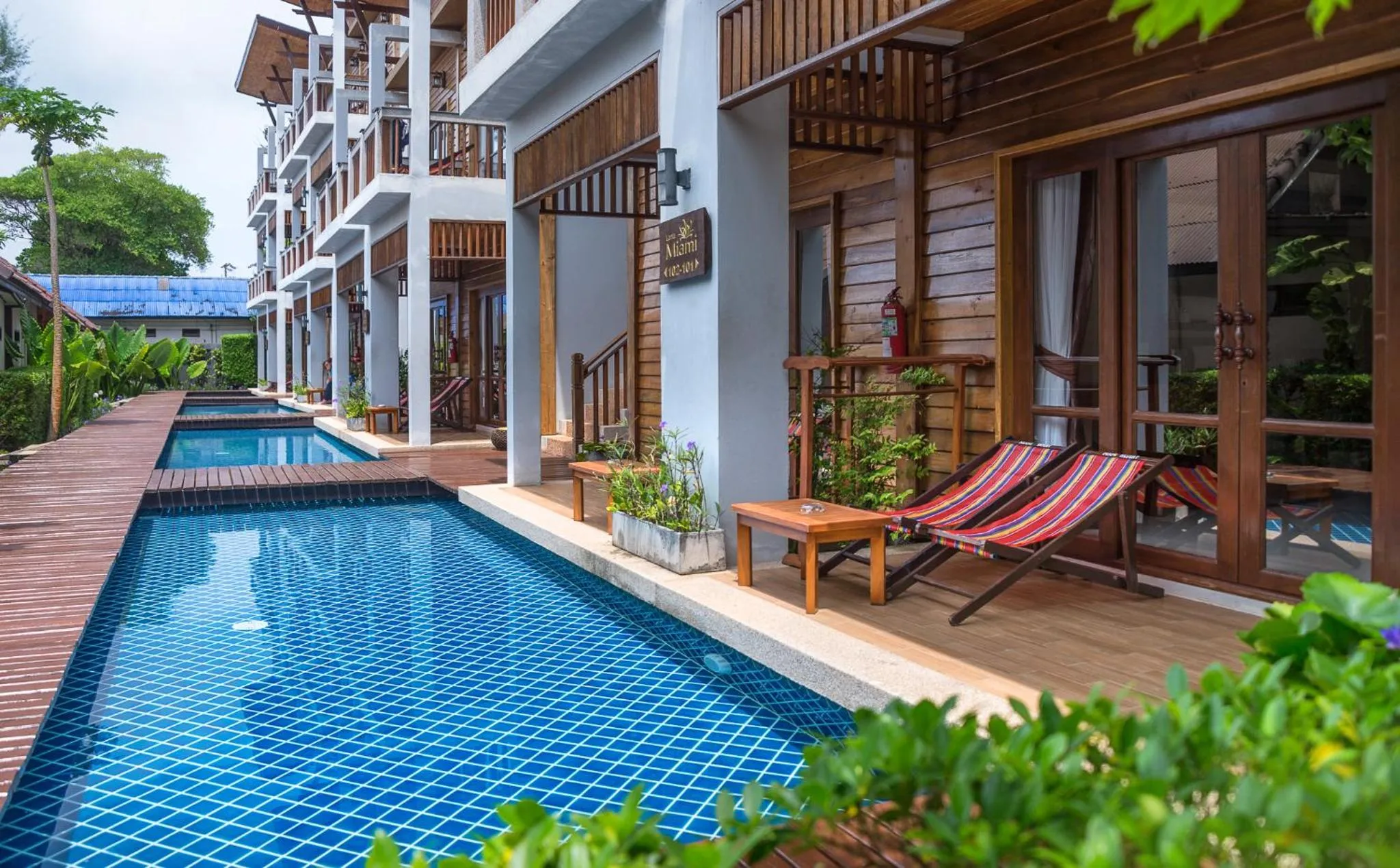 Deluxe Double Room with Garden View in Lanta Miami Resort - SHA Extra Plus