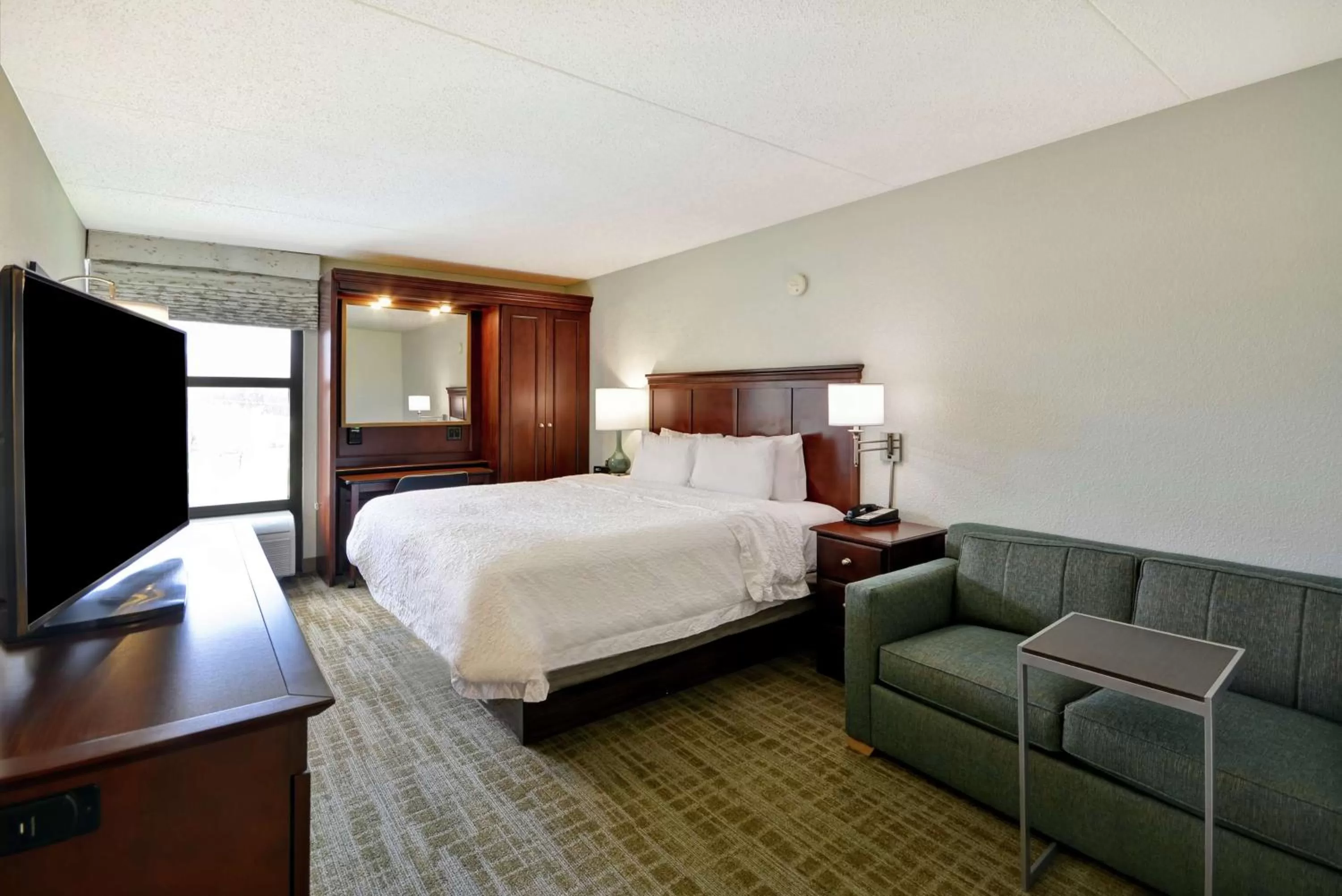 King Room with Sofa Bed with Microwave and Mini-Fridge - Non-Smoking in Hampton Inn Detroit Madison Heights South Troy