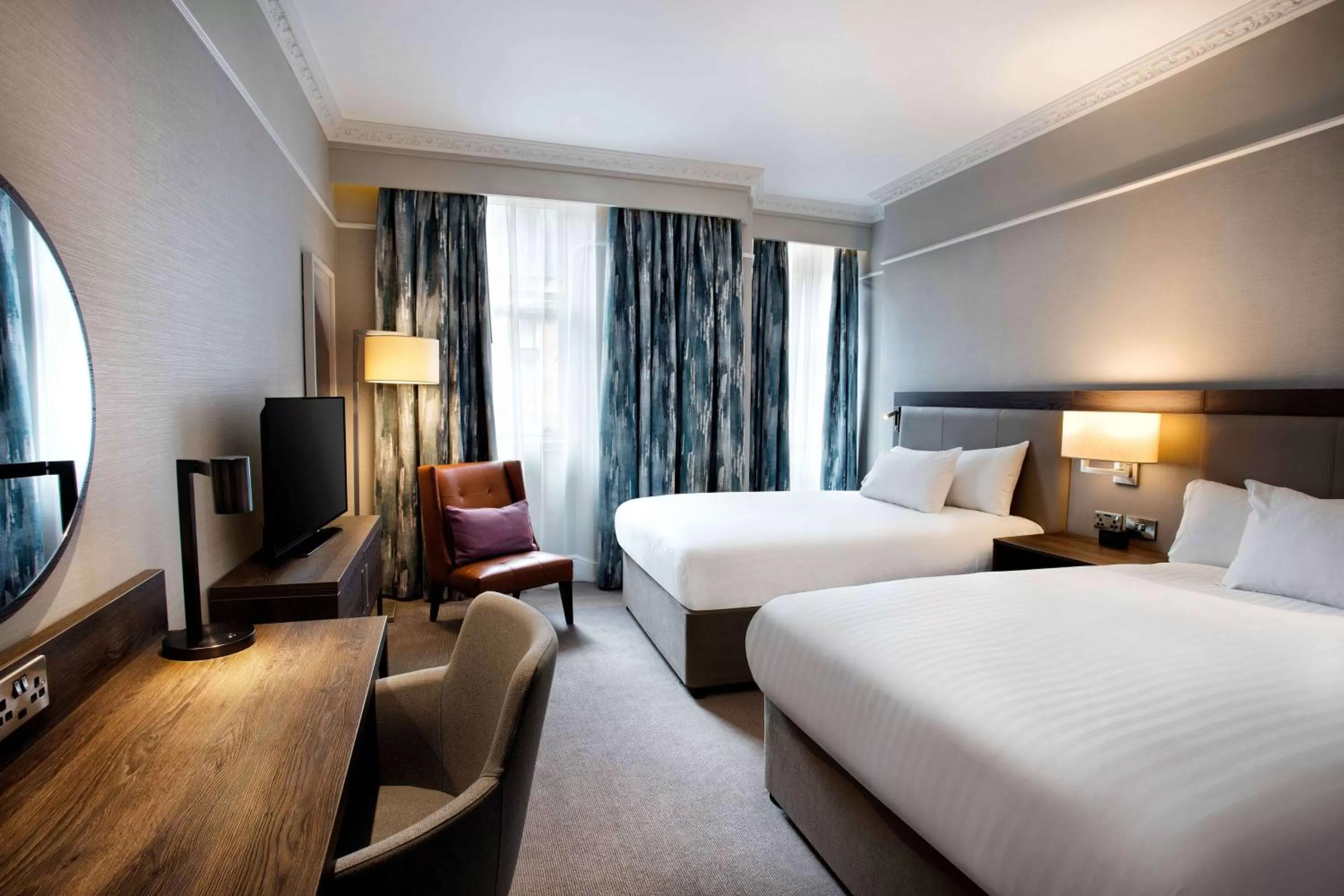 Deluxe Double Room with Two Double Beds in Hilton Edinburgh Carlton