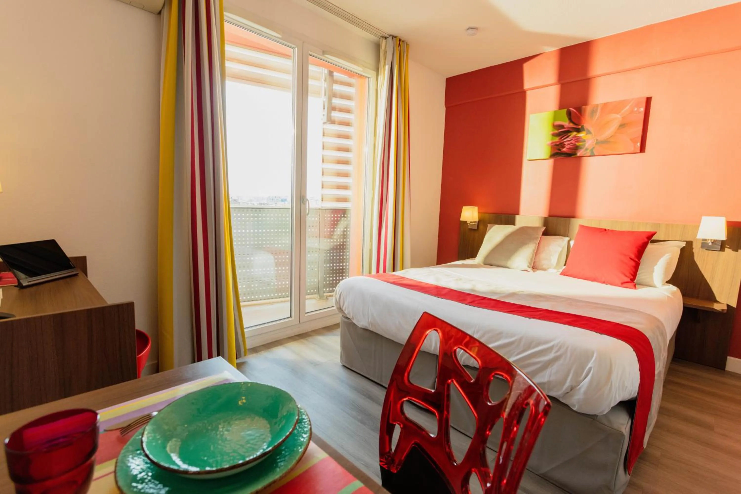 Comfort Studio Double with Balcony in Appart-Hotel Mer & Golf City Perpignan Centre