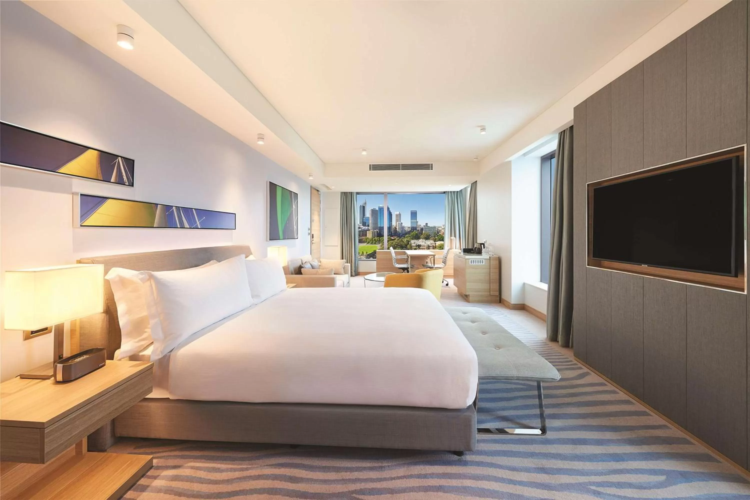 Deluxe King Room with panoramic river view in Doubletree By Hilton Perth Waterfront
