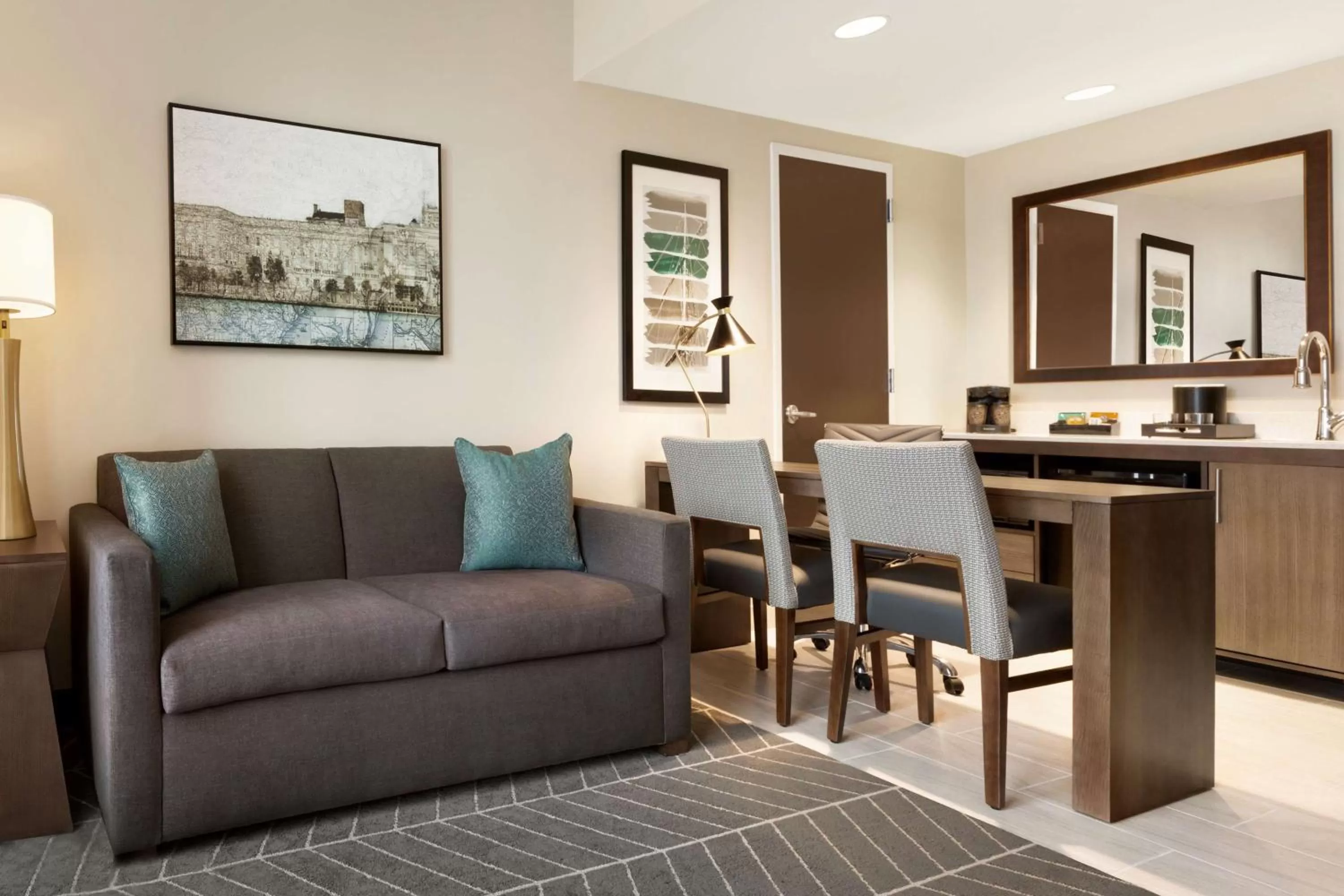King Suite with River View - Hearing Accessible in Embassy Suites By Hilton Wilmington Riverfront