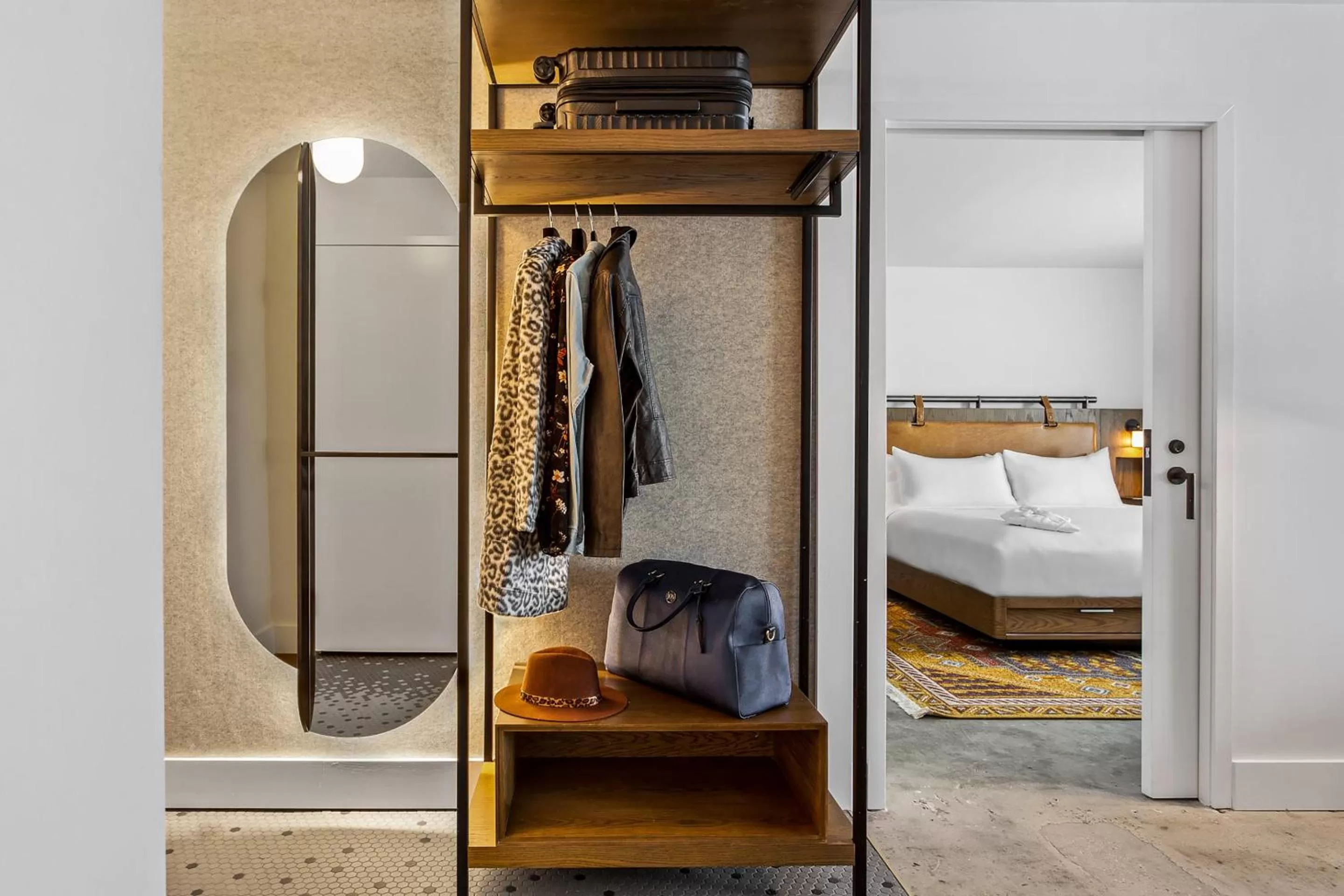 One-Bedroom King Suite with Futon and City View in Vignette Collection Yours Truly DC, an IHG Hotel