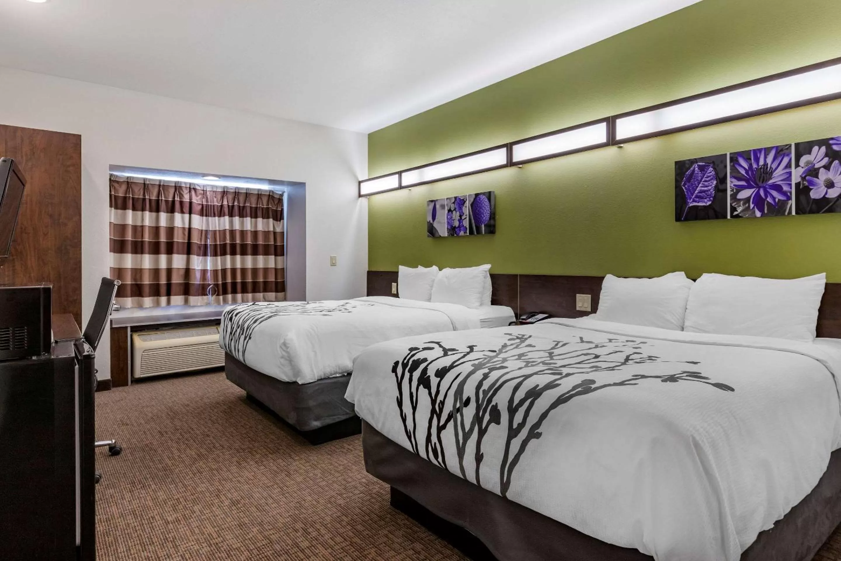 Queen Room with Two Queen Beds and Tub - Accessible/Non-Smoking in Sleep Inn & Suites Kalamazoo Southwest