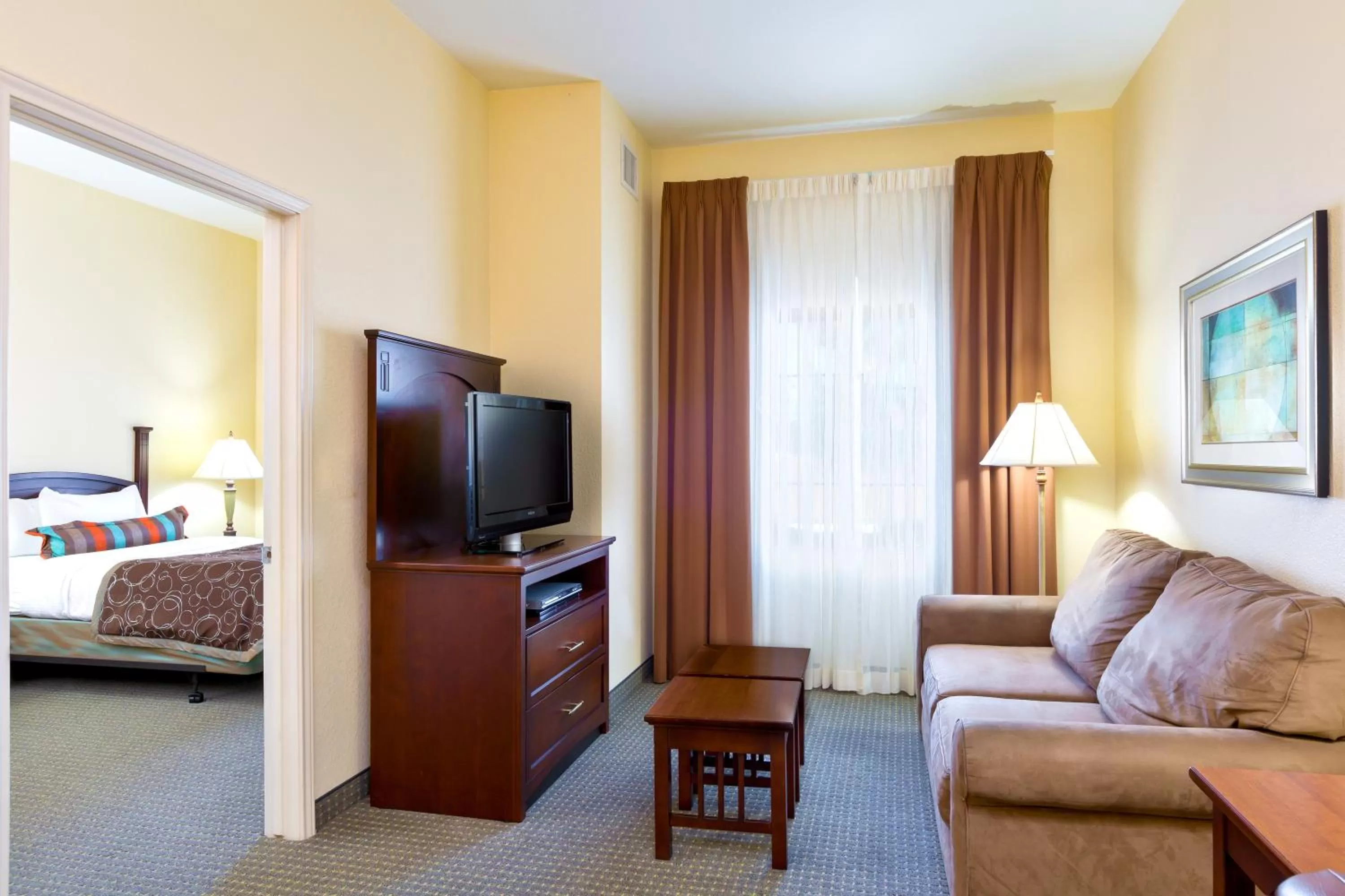 One Bedroom Suite with Queen Bed and Hearing Accessible Roll In Shower - Non-Smoking in Staybridge Suites McAllen by IHG