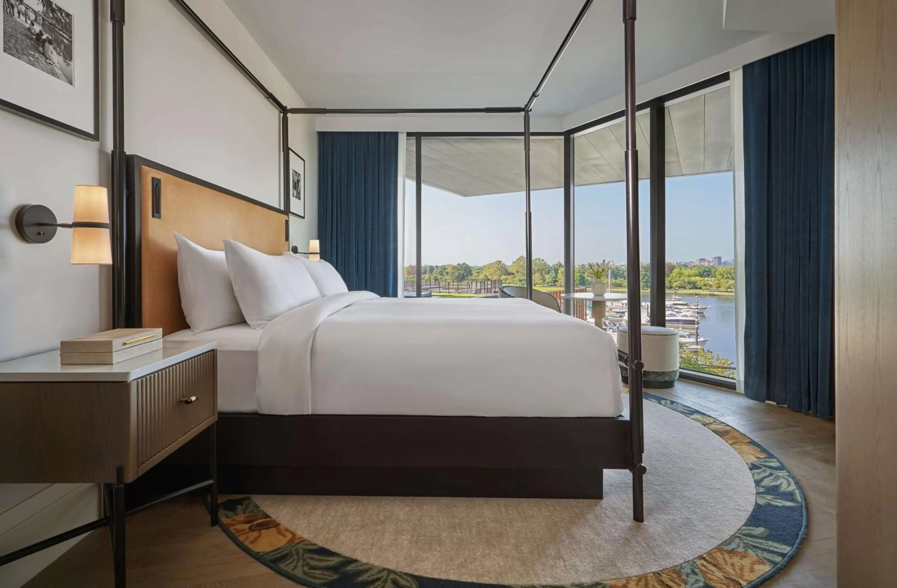 Corner River View King Room in Pendry Washington DC - The Wharf