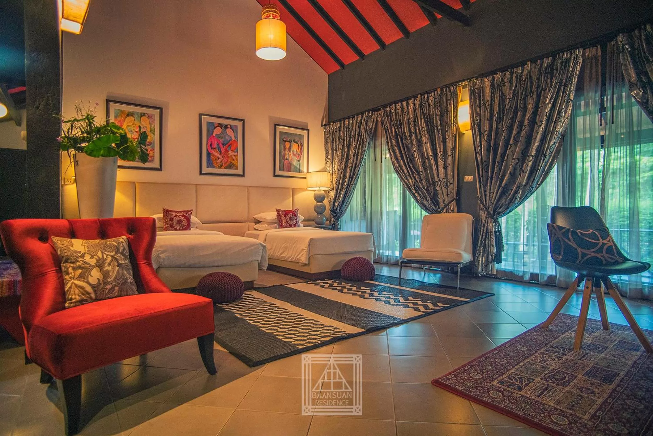 Garden studio with airport transfer in Baan Suan Residence เฮือนพักบ้านสวน