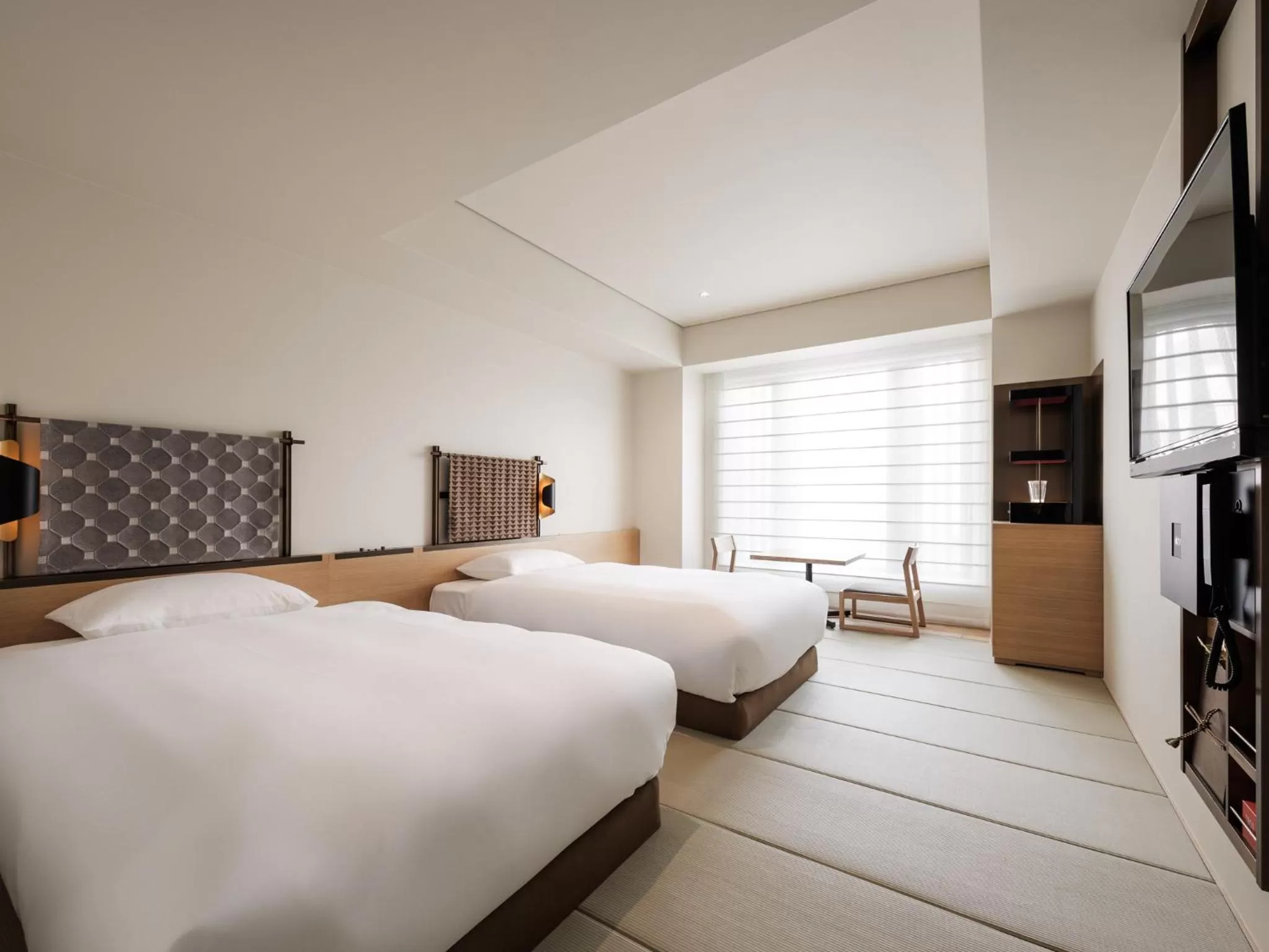 Superior Twin Room with Tatami Floor in Kyoto Granbell Hotel
