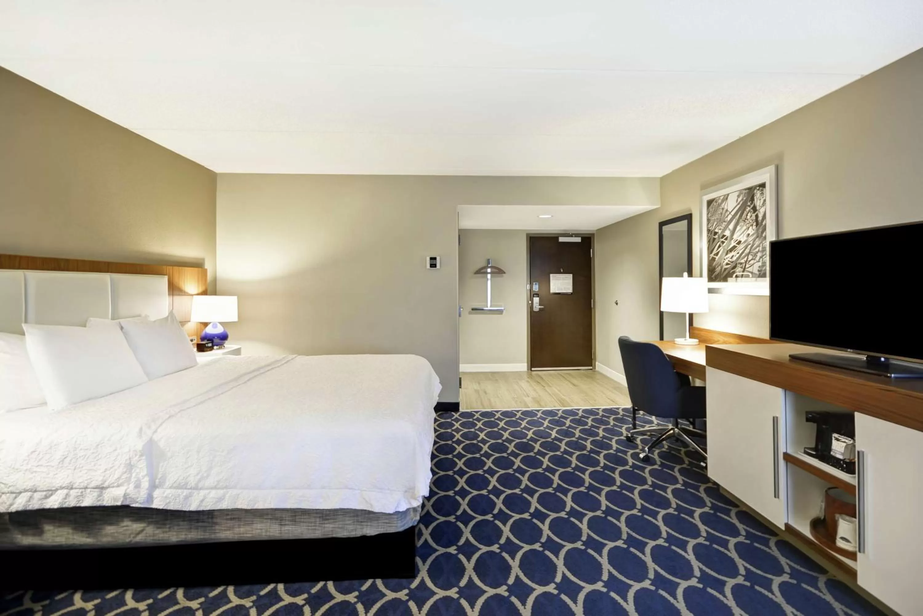 King Room with Roll-In Shower - Disability Access in Hampton Inn Auburn