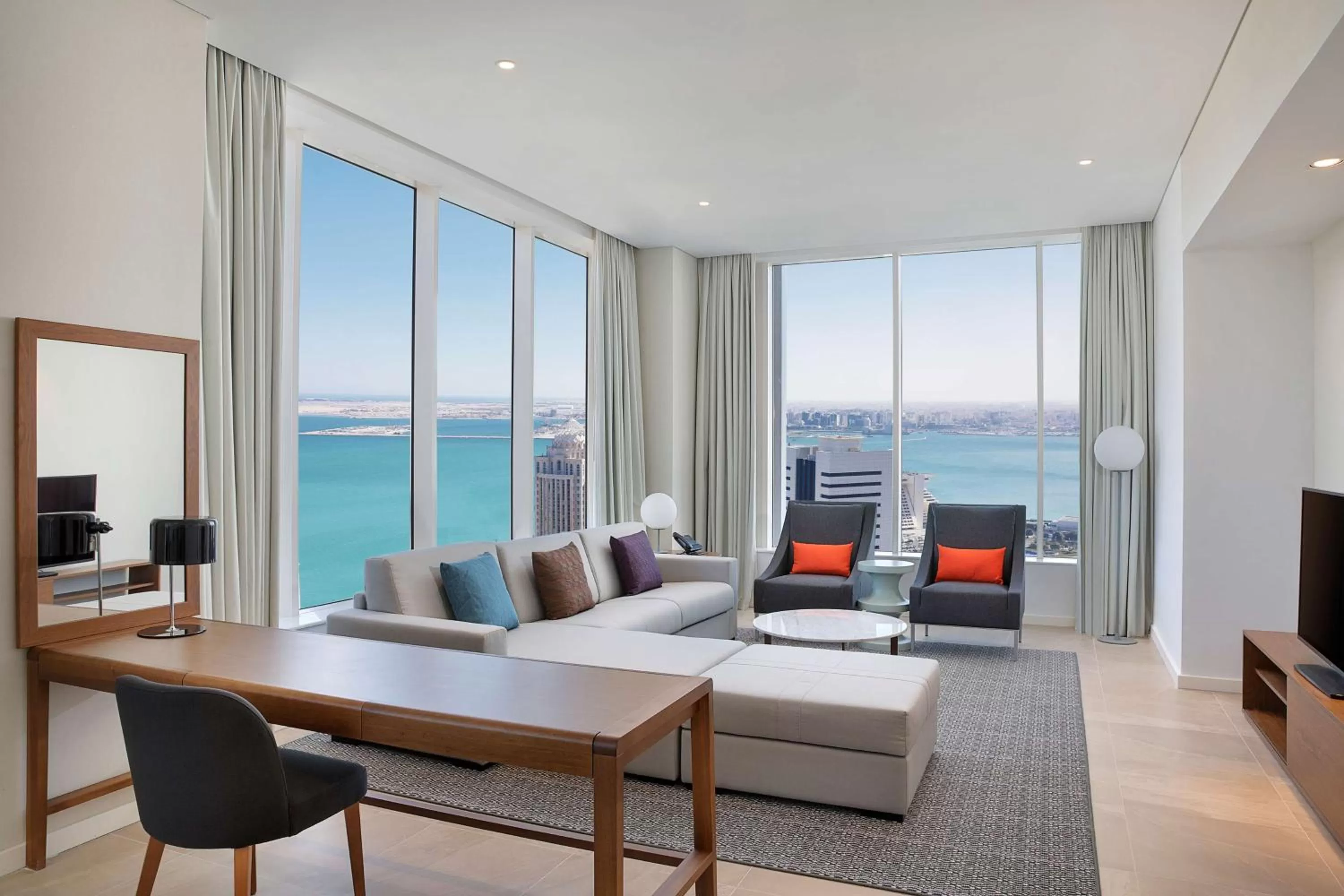 Three Bedroom Altitude Suite with Sea View in Aleph Doha Residences, Curio Collection By Hilton
