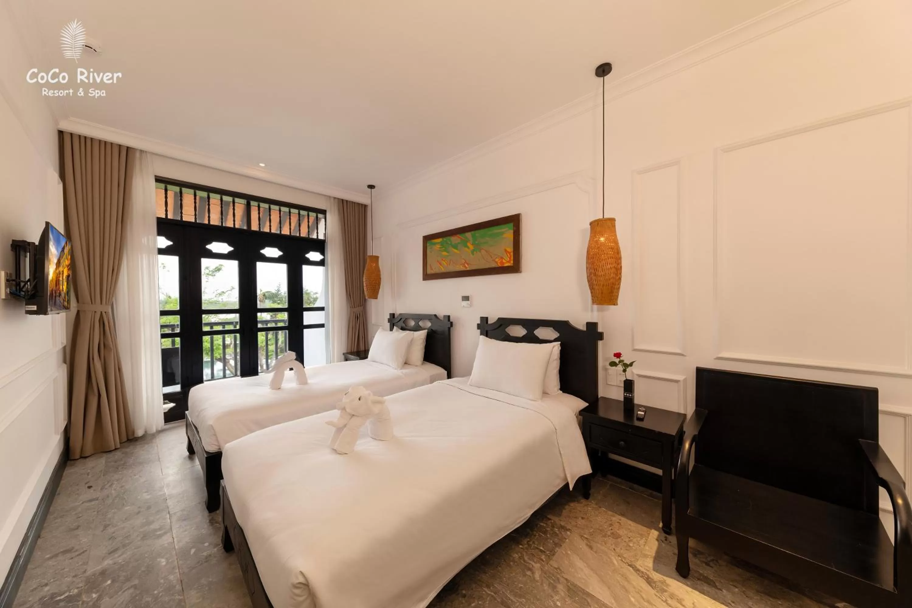 Coco Double or Twin Room with Balcony and River View in Hoi An Coco River Resort & Spa