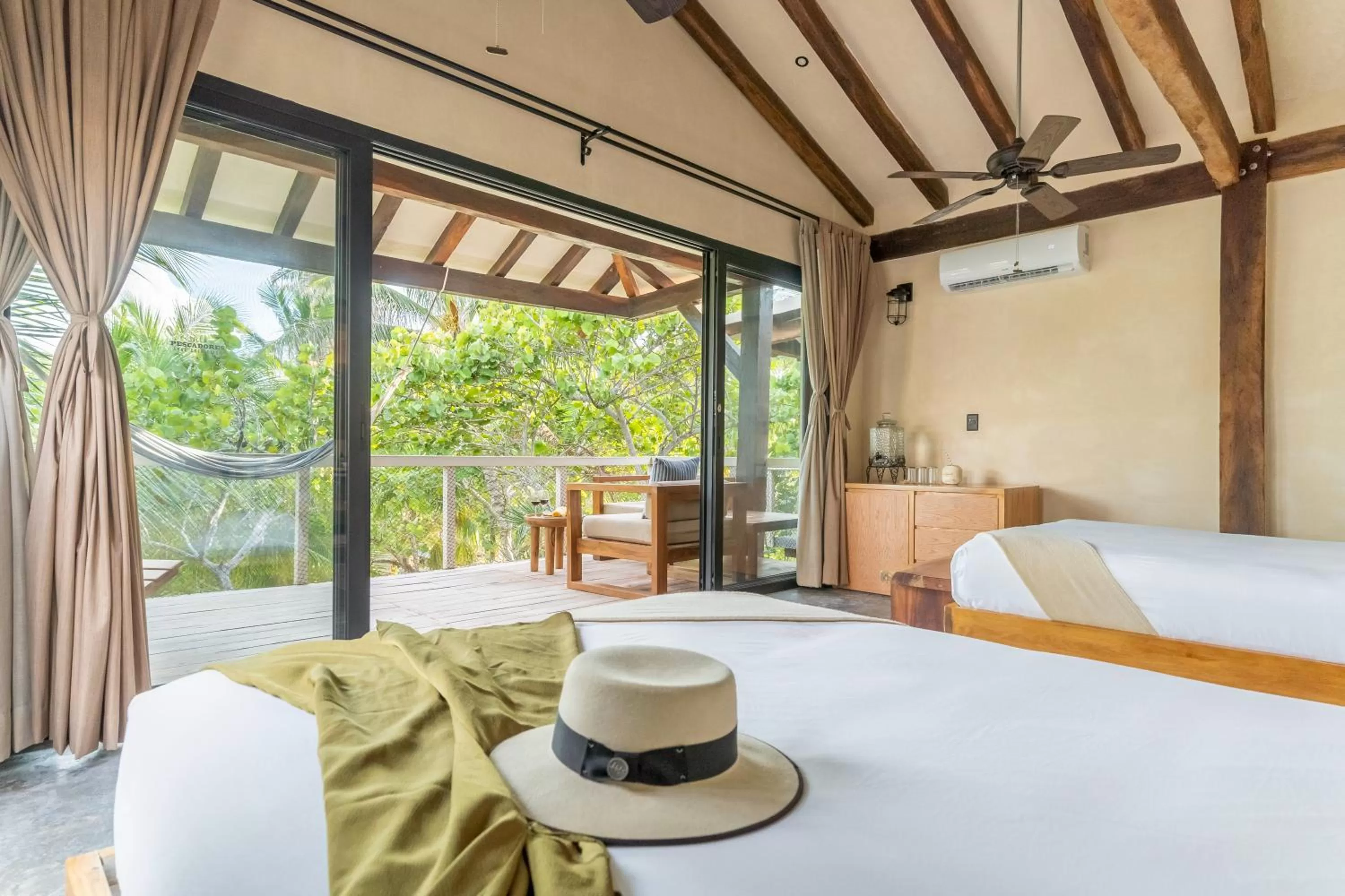 Deluxe Double Room with Two Double Beds in Villa Pescadores Tulum-Beachfront hotel by Ahau Collection