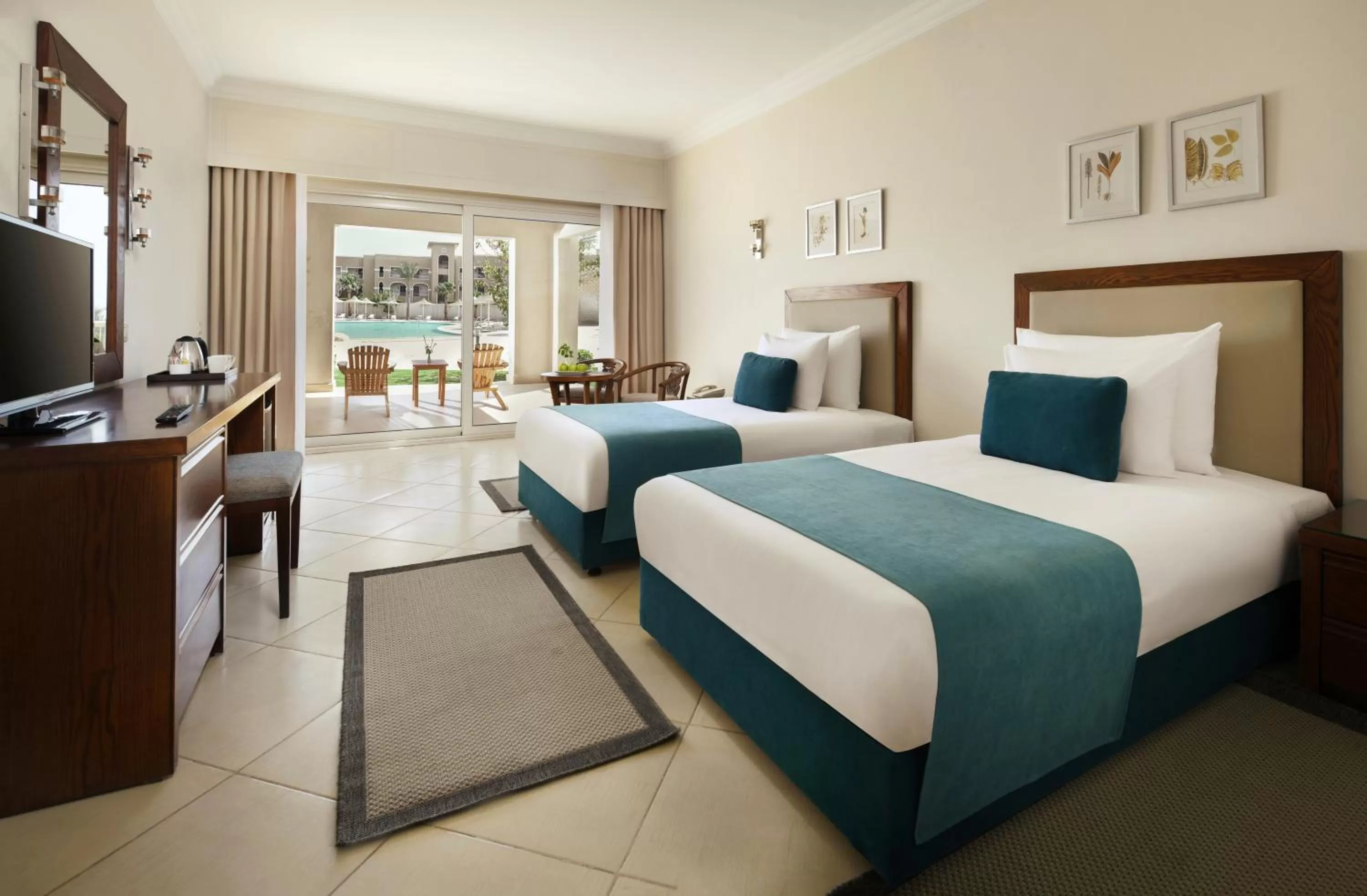 Superior Twin with Pool View in JAZ Soma Beach