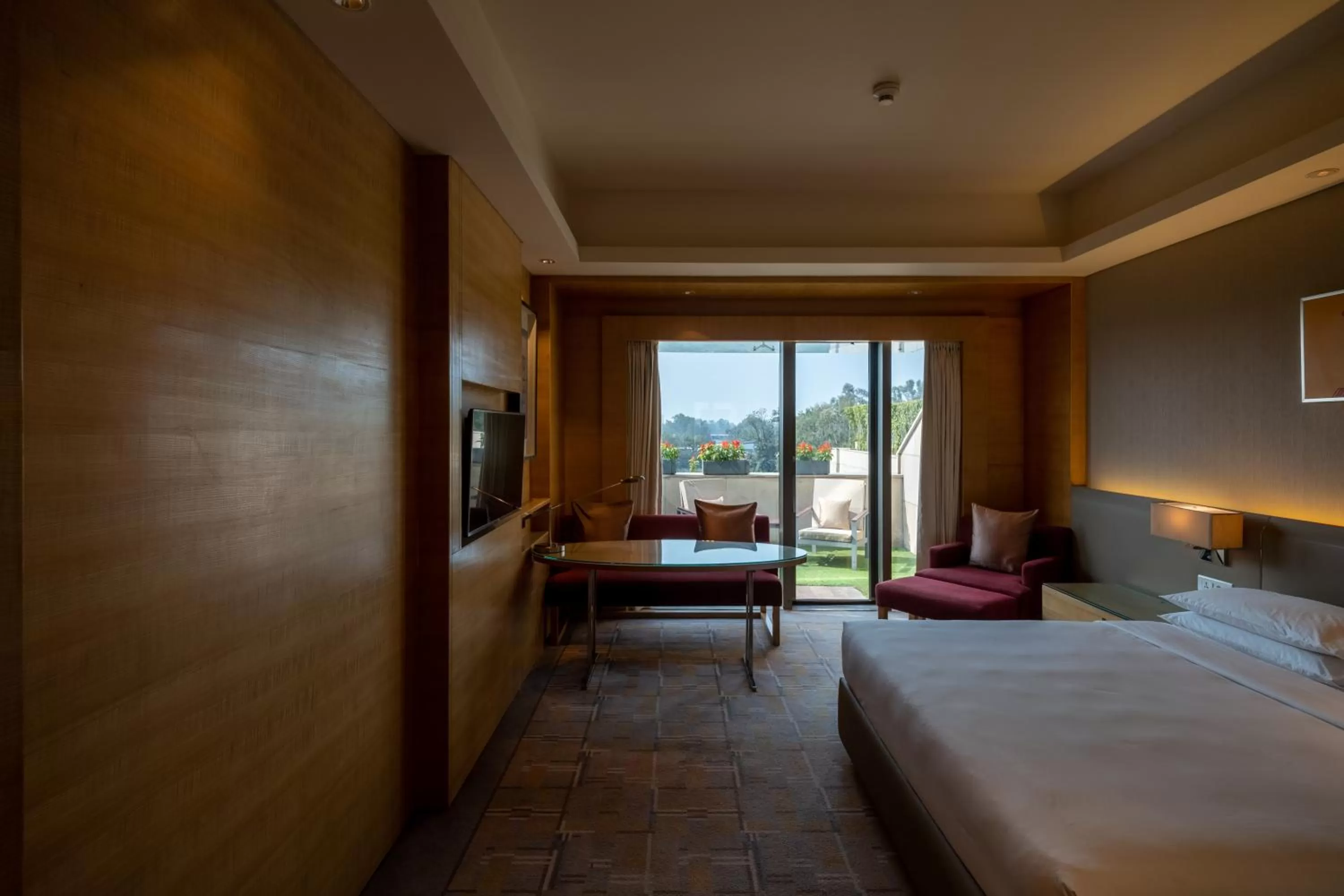 King Bed Pool View, Balcony with Club Access & Unlimited Complimentary IMFL beverages from 18:00 HRS to 20:00 HRS - single occupancy in Hyatt Regency Chandigarh, Elante Mall