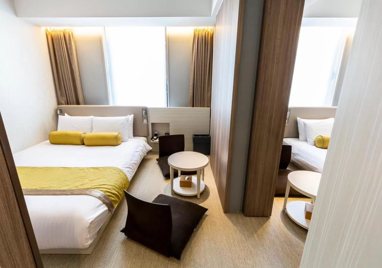 Two Connecting Japanese-Style Rooms (2 Double Beds) - Electronic Cigarets in The Rise Osaka Kitashinchi