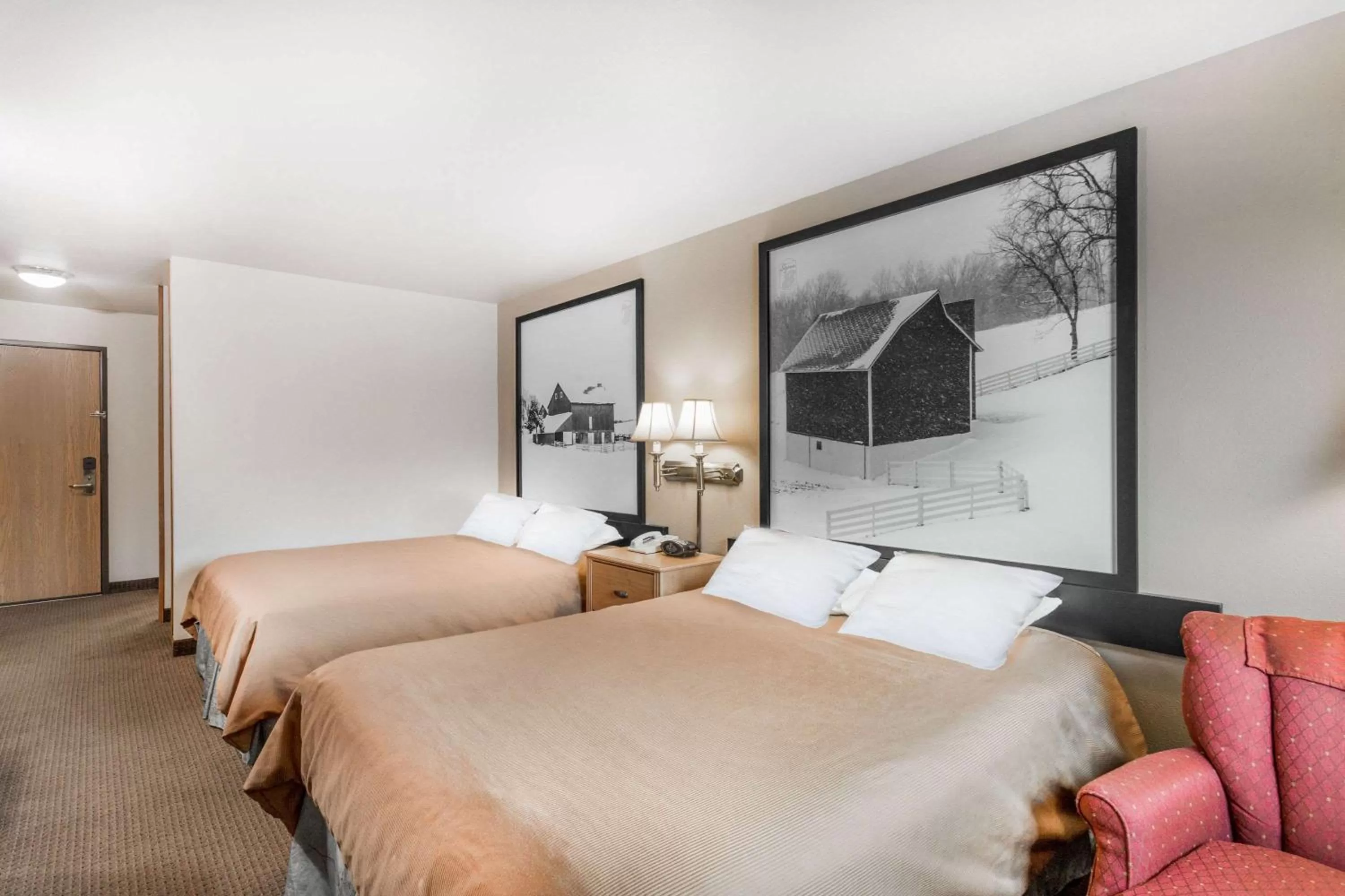 Queen Room with Two Queen Beds - Non-Smoking in Super 8 by Wyndham Monroe WI