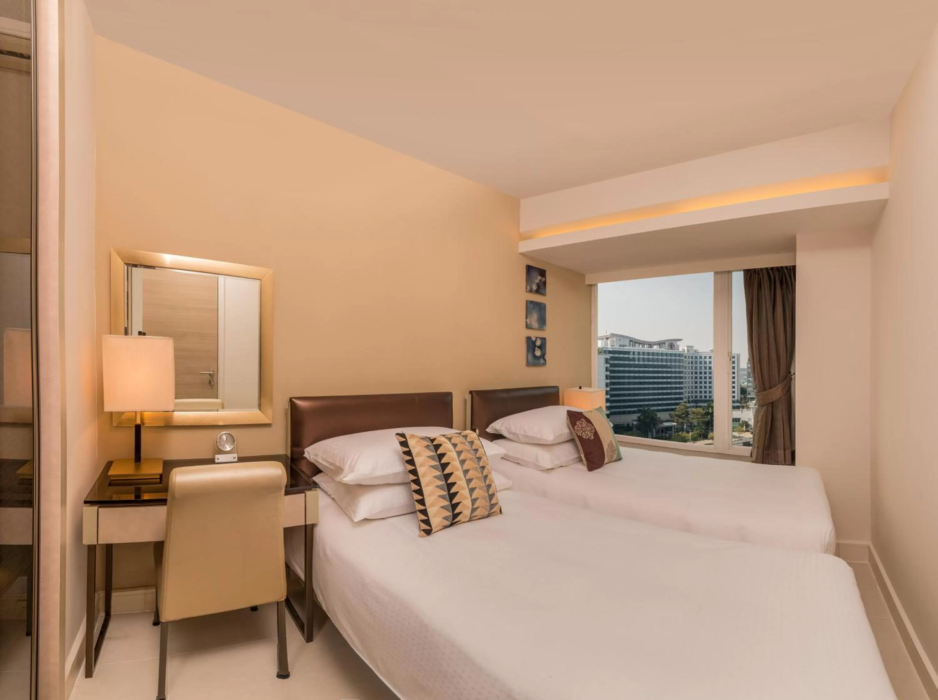 Two-Bedroom Quad Suite with City View in Kowloon Harbourfront Hotel