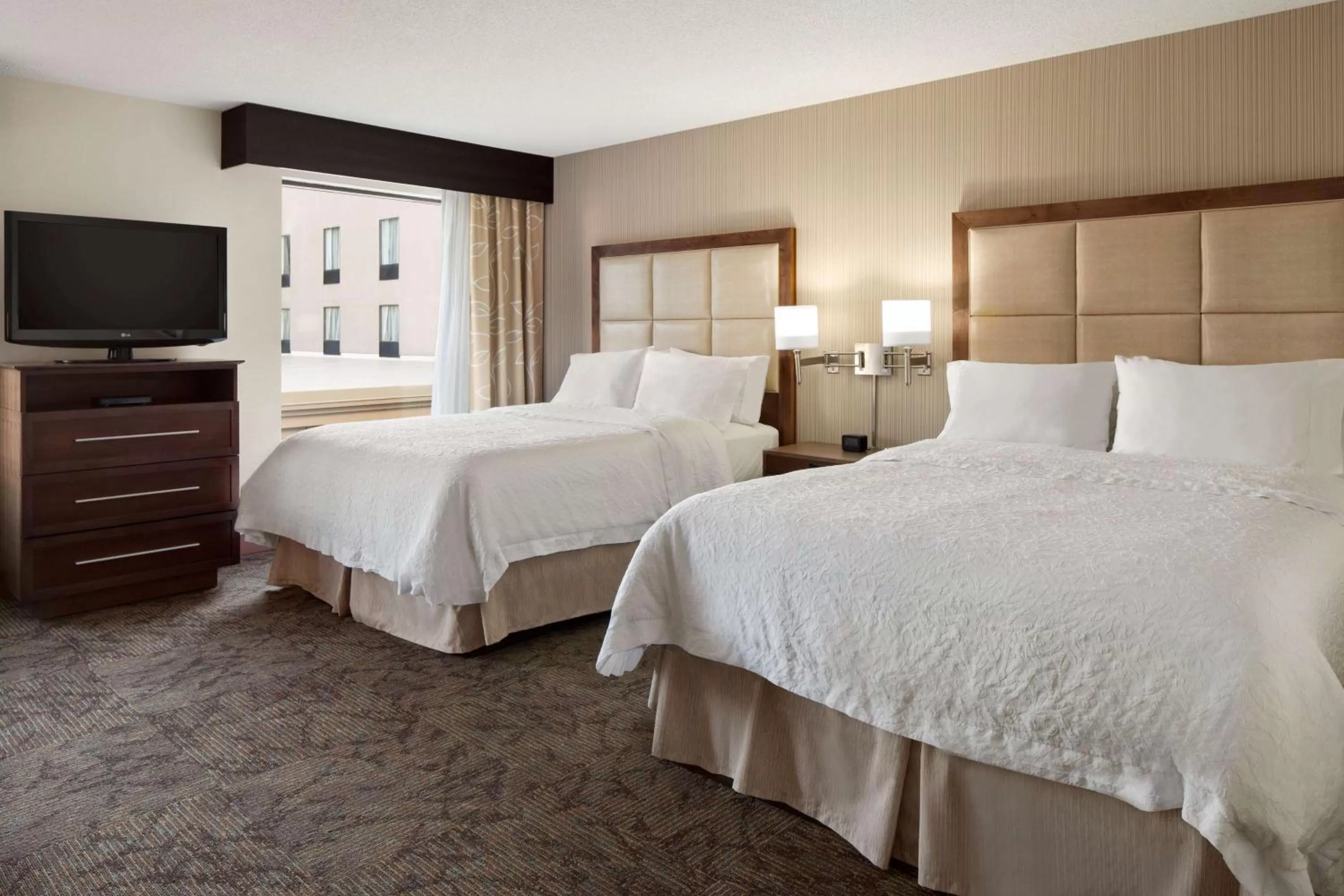 Queen Studio Suite with Two Queen Beds and Sofa Bed - Non-Smoking in Hampton Inn & Suites Detroit Sterling Heights