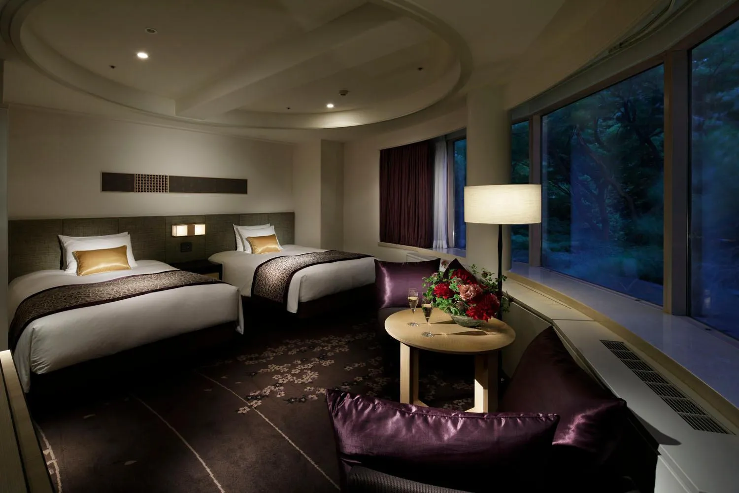 Junior Suite Twin Room Upper Floor (Non-Smoking)+ Sauna Access in The Prince Sakura Tower Tokyo, Autograph Collection