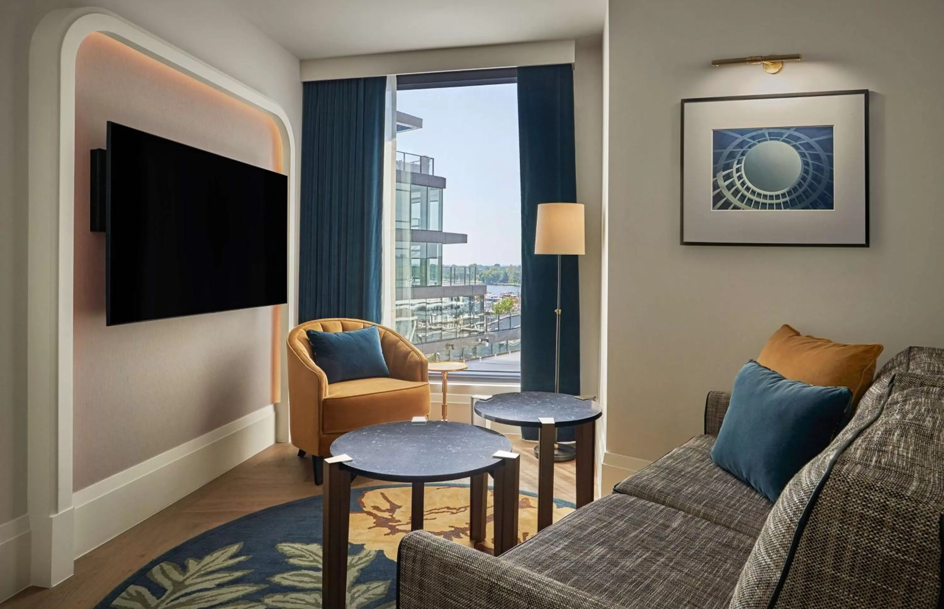Partial River View One Bedroom Suite in Pendry Washington DC - The Wharf