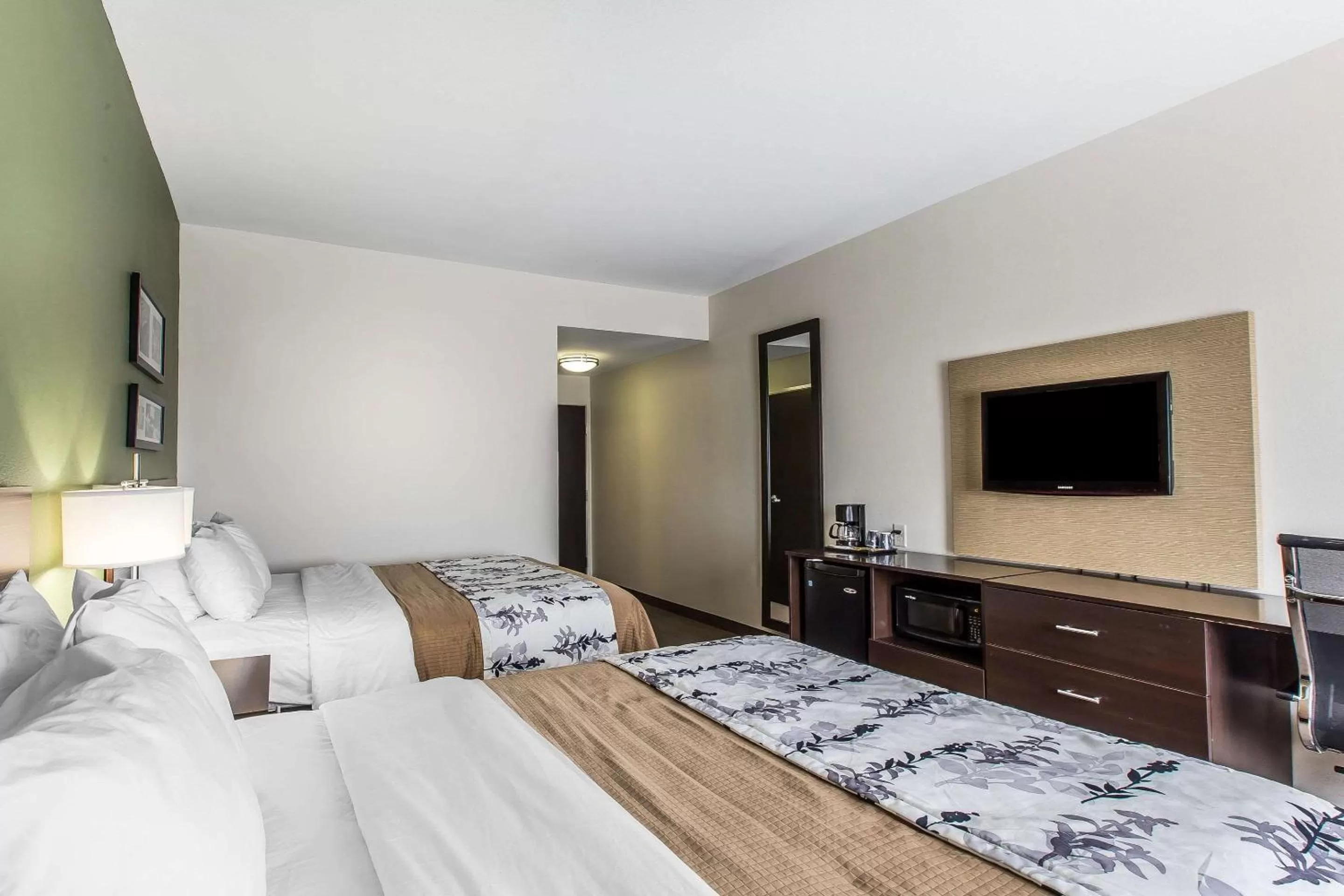 Queen Room with Two Queen Beds - Mobility and Hearing Accessible/Non-Smoking in Sleep Inn & Suites Mount Olive North