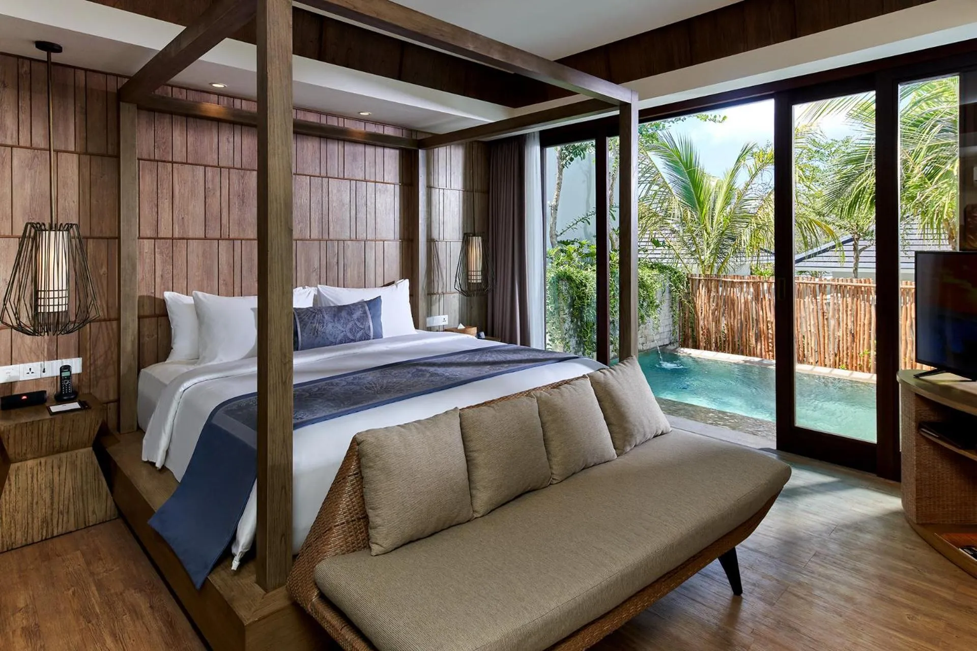 One-Bedroom Private Pool Villa with Free Shuttle to Hotel’s Beach Facility in Cross Bali Breakers
