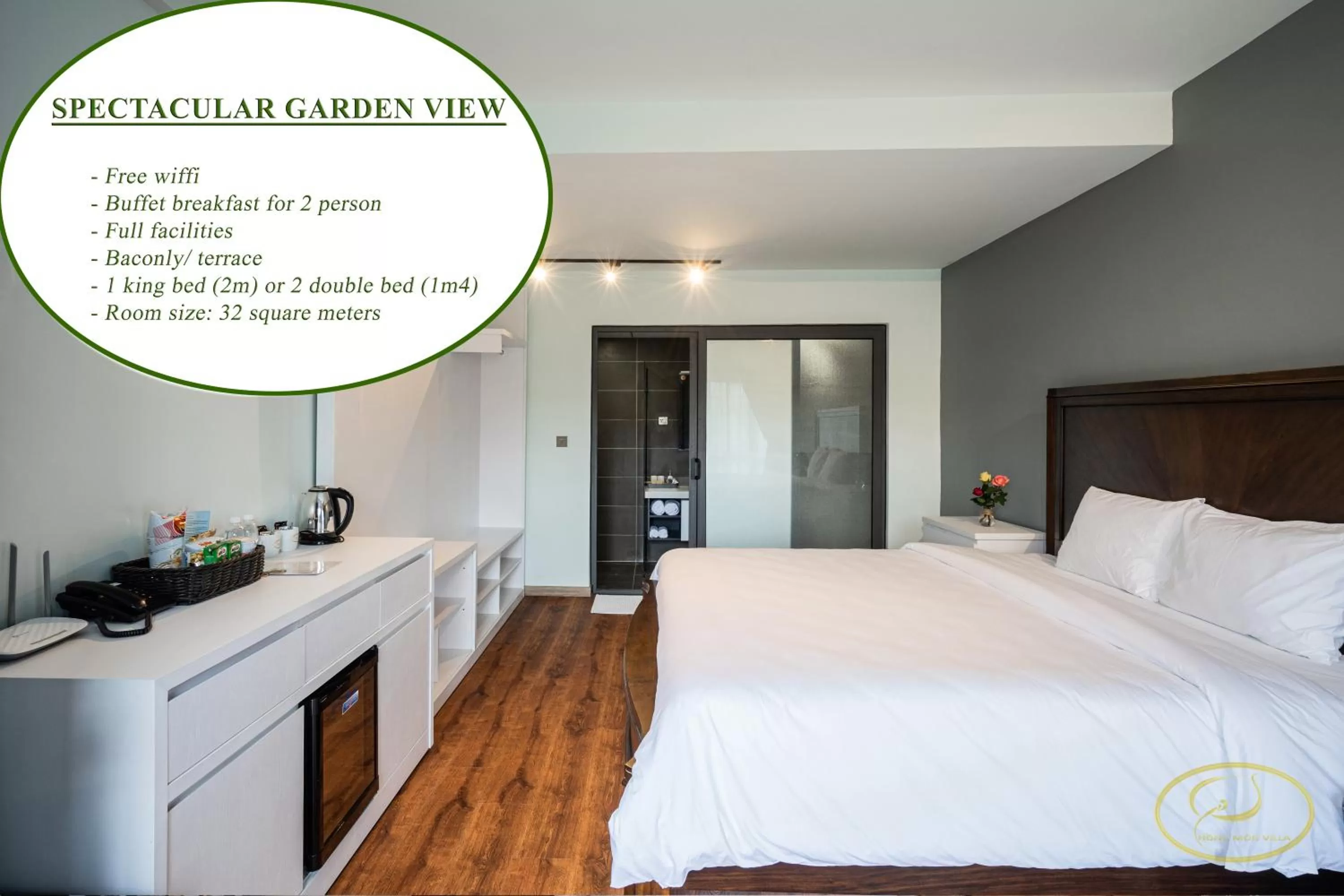 Spectacular Garden View - single occupancy in Hong Mon Villa