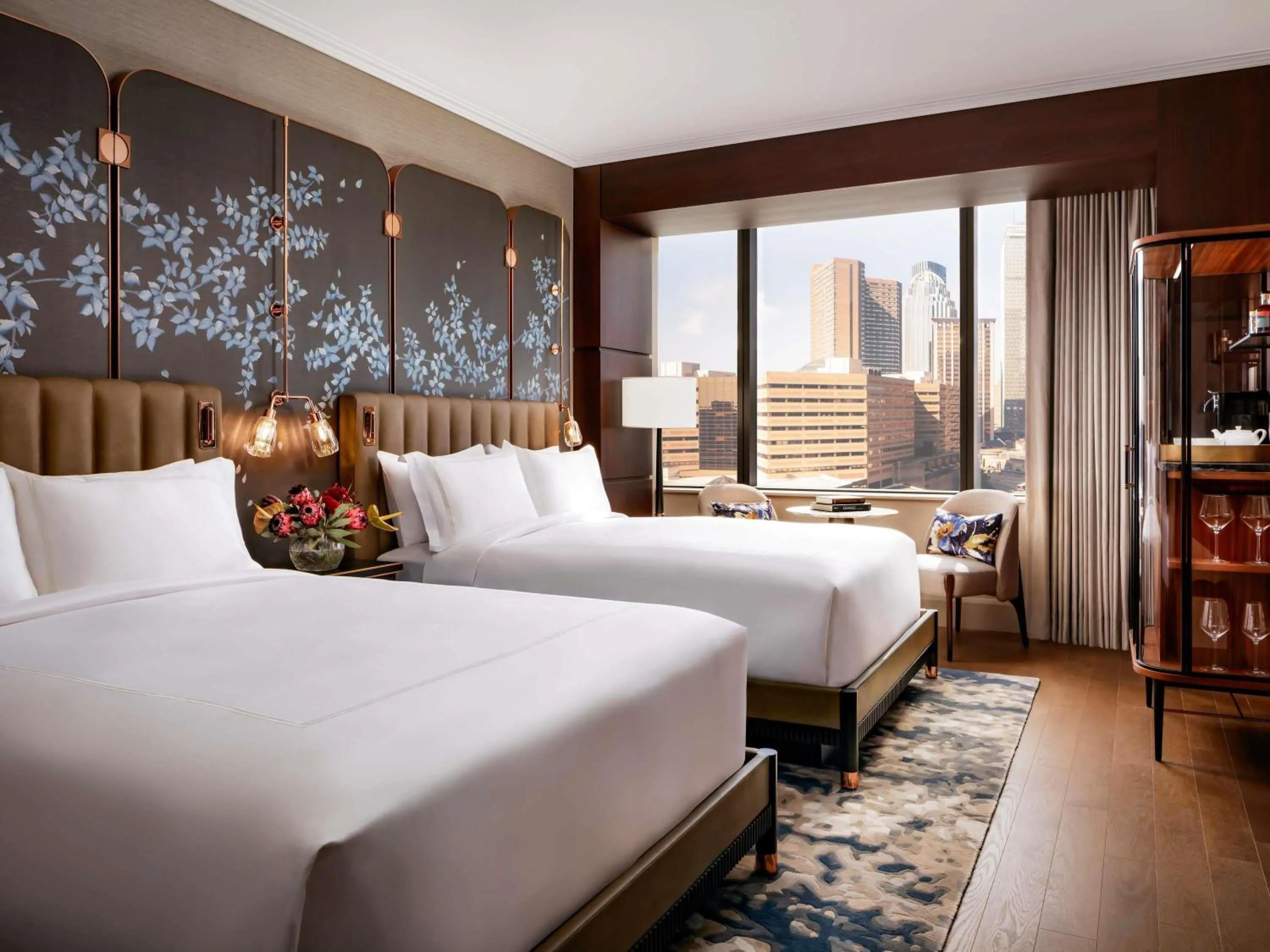 Deluxe Queen Room with Two Queen Beds and Rain Shower in Raffles Boston