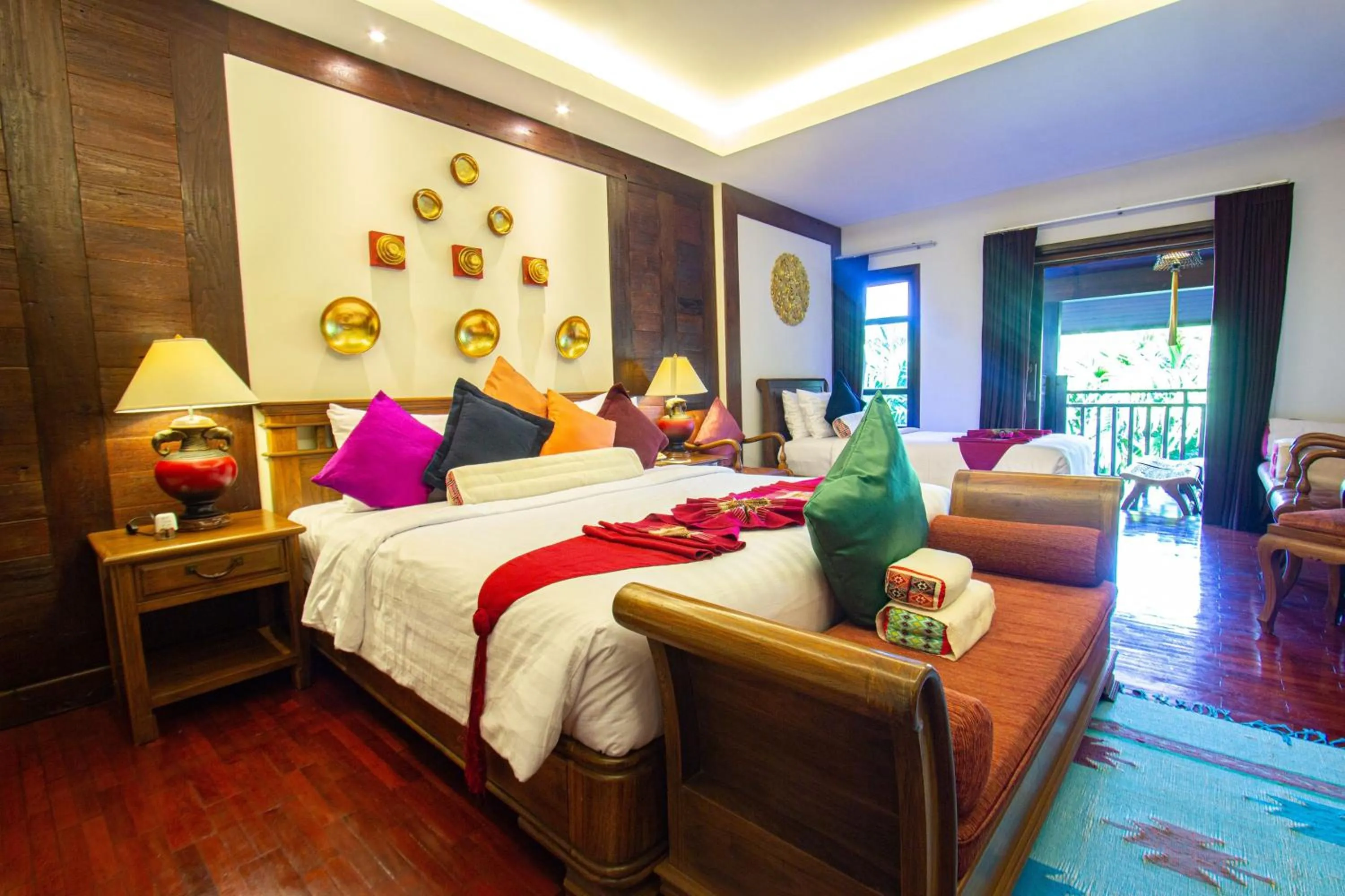 Deluxe Triple Room with Balcony in Viang Thapae Resort