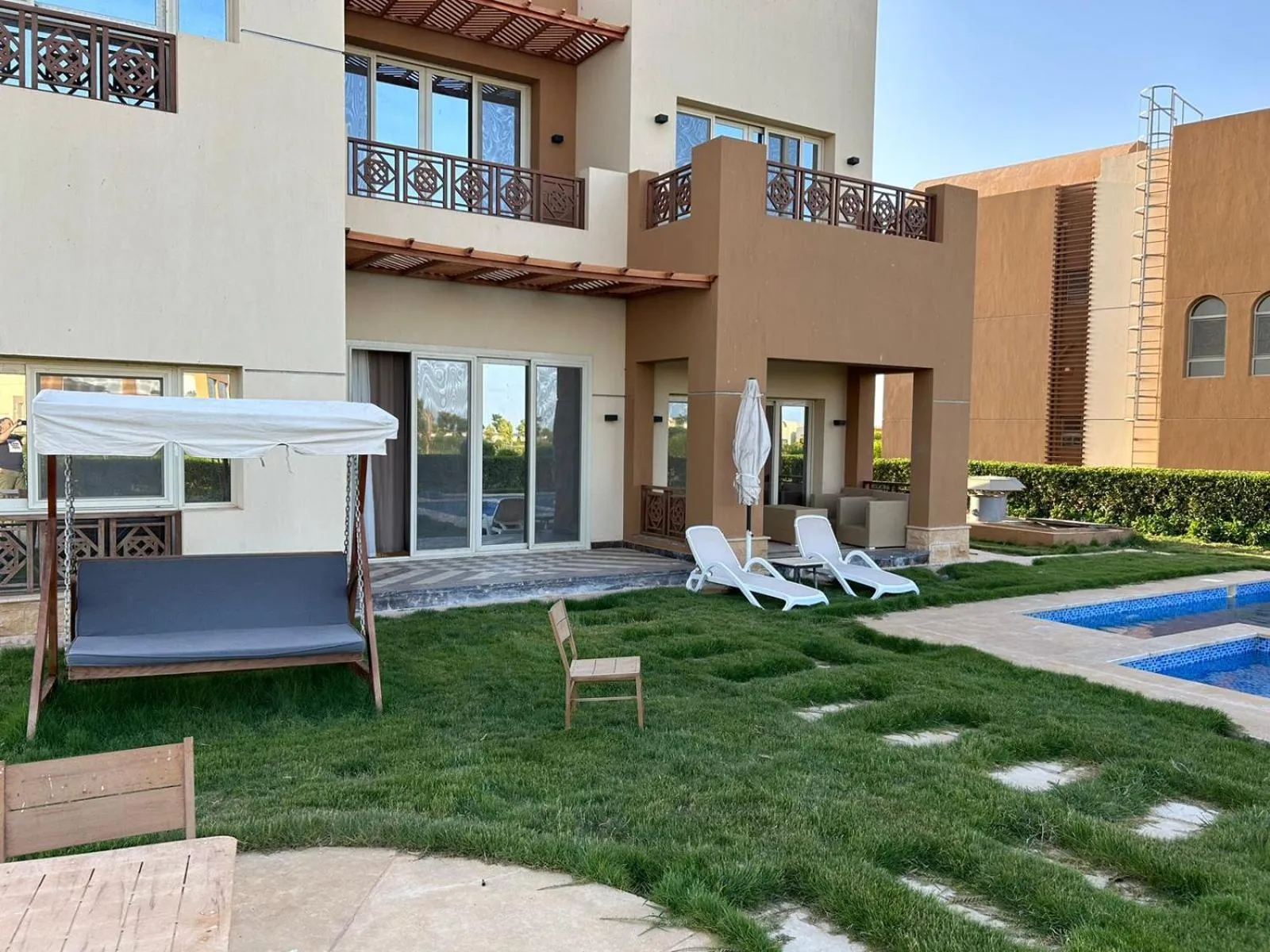 Villa Room Panoramic Front Lake & Pool View in Azal Lagoons Resort Abu Simbel