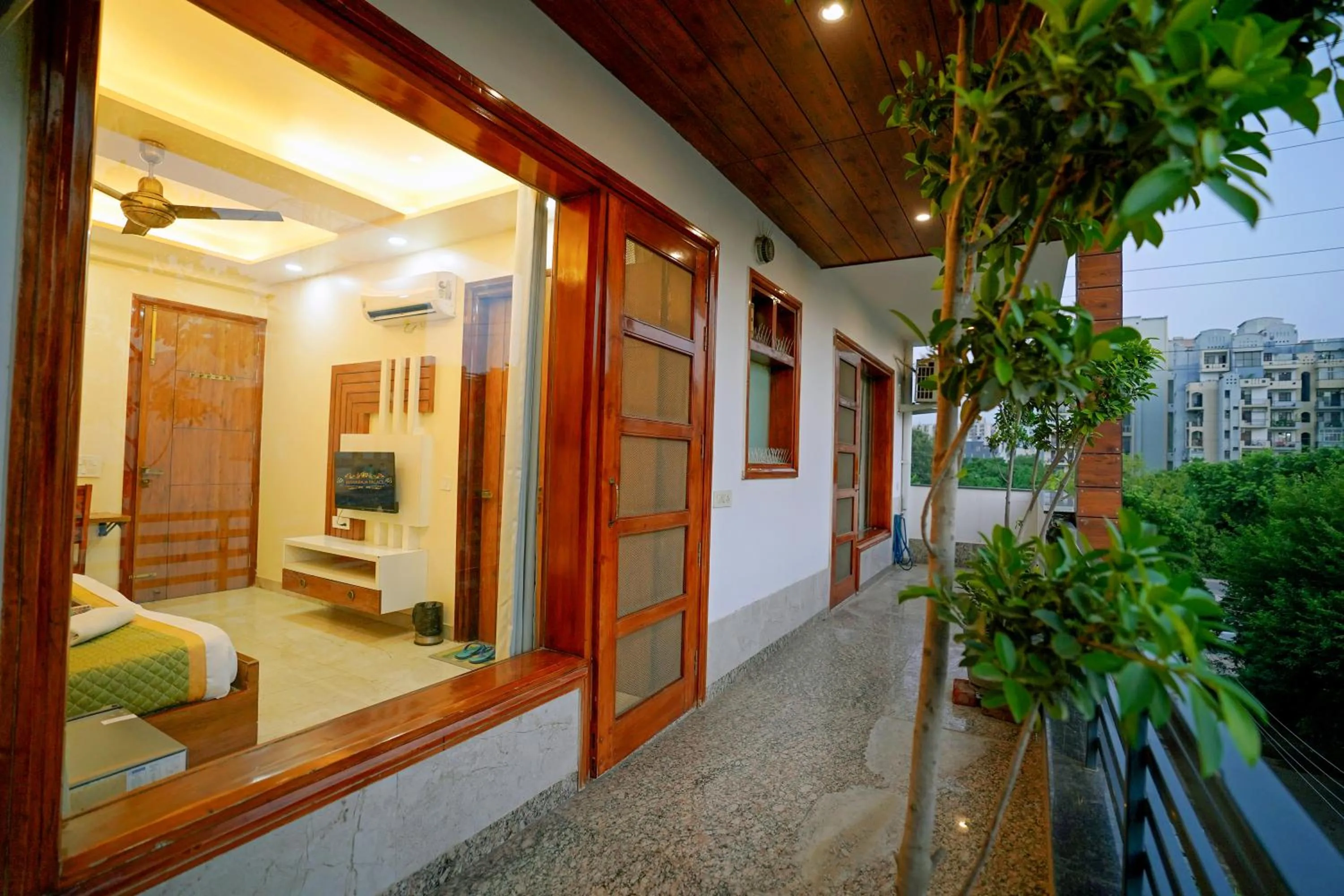 King Room with Balcony - single occupancy in Hotel Maharaja Palace Boutique Hotels Near Medanta Medicity Gurgaon