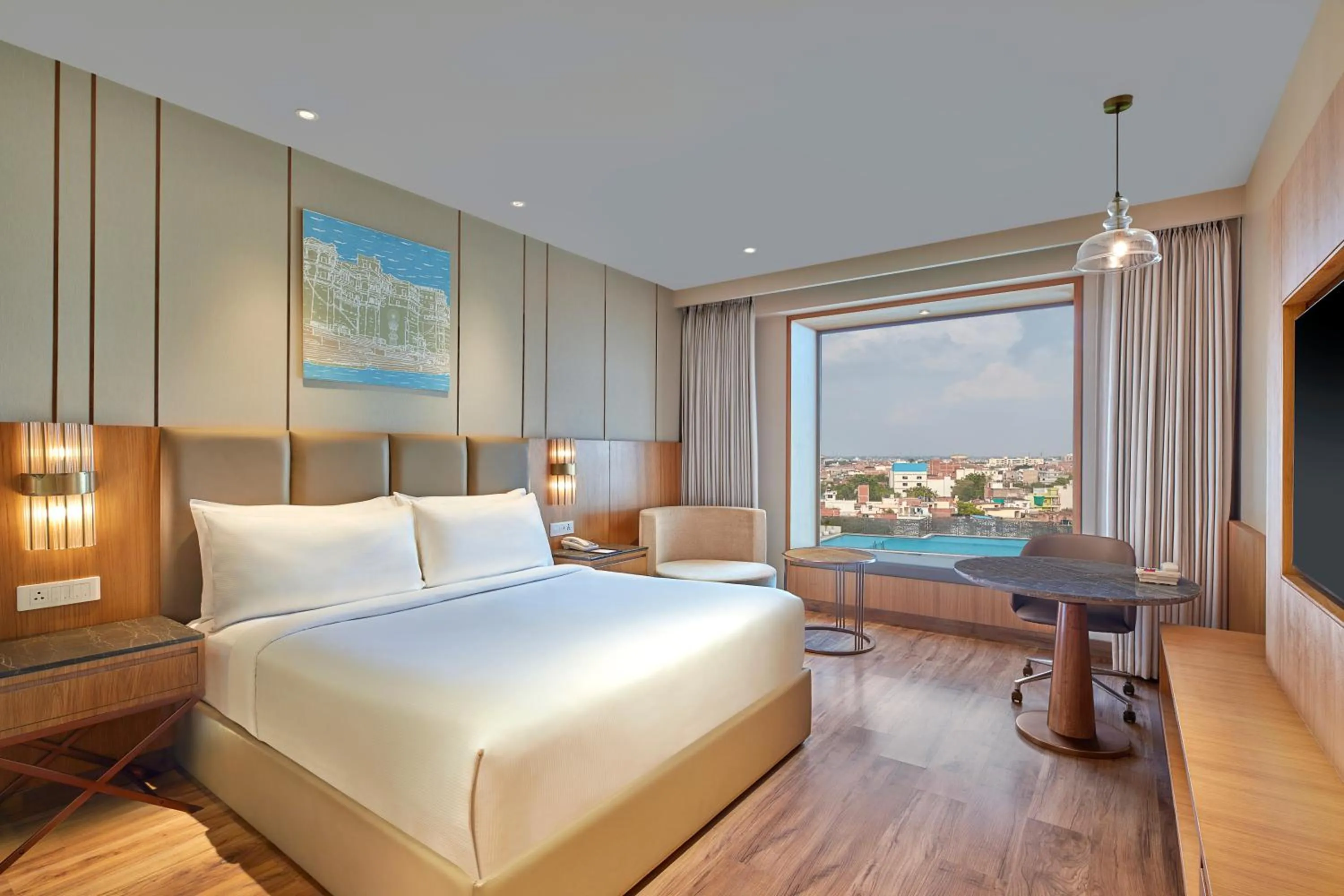 Premium King Room with Pool View in Doubletree By Hilton Varanasi