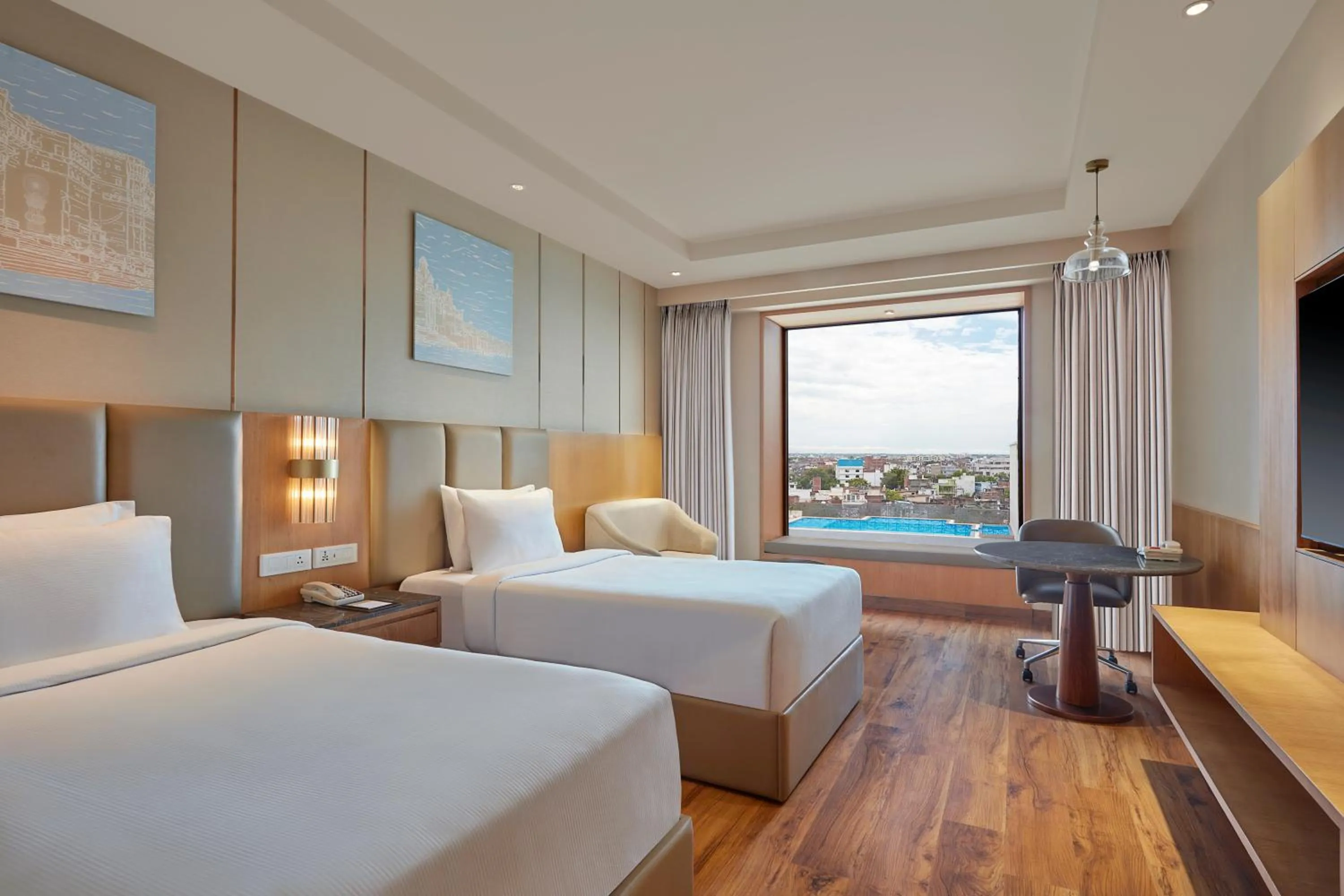Premium Twin Room with Pool View in Doubletree By Hilton Varanasi