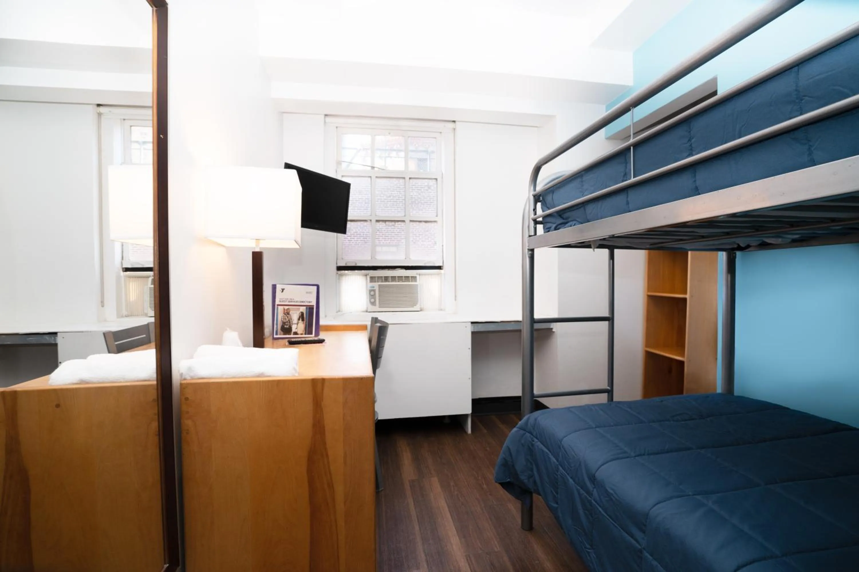 Private Deluxe Bunk Bed Room with Semi-Private Bathroom in West Side YMCA