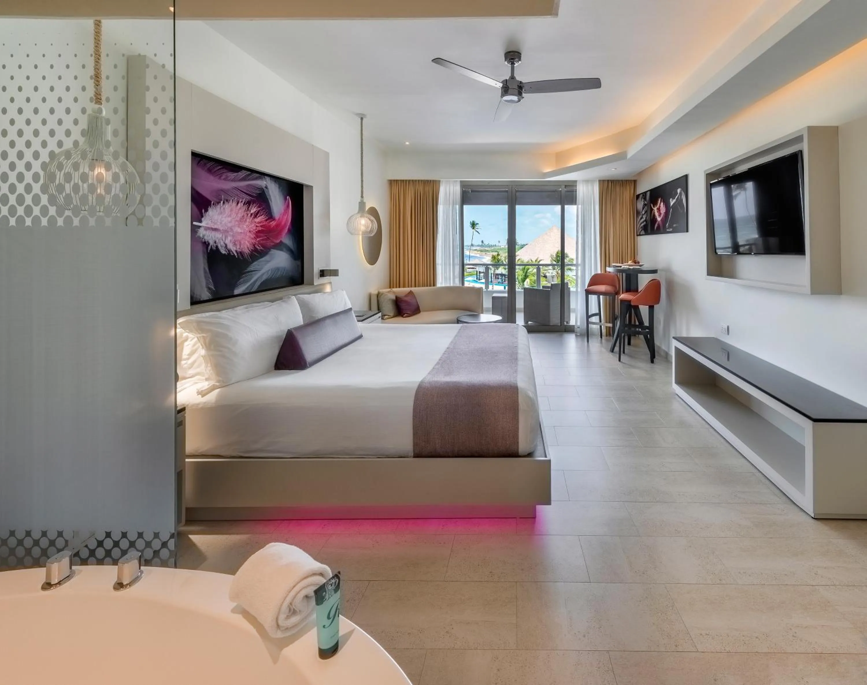 Luxury Junior Suite Ocean View Diamond Club  - single occupancy in Royalton CHIC Punta Cana, An Autograph Collection All-Inclusive Resort & Casino, Adults Only