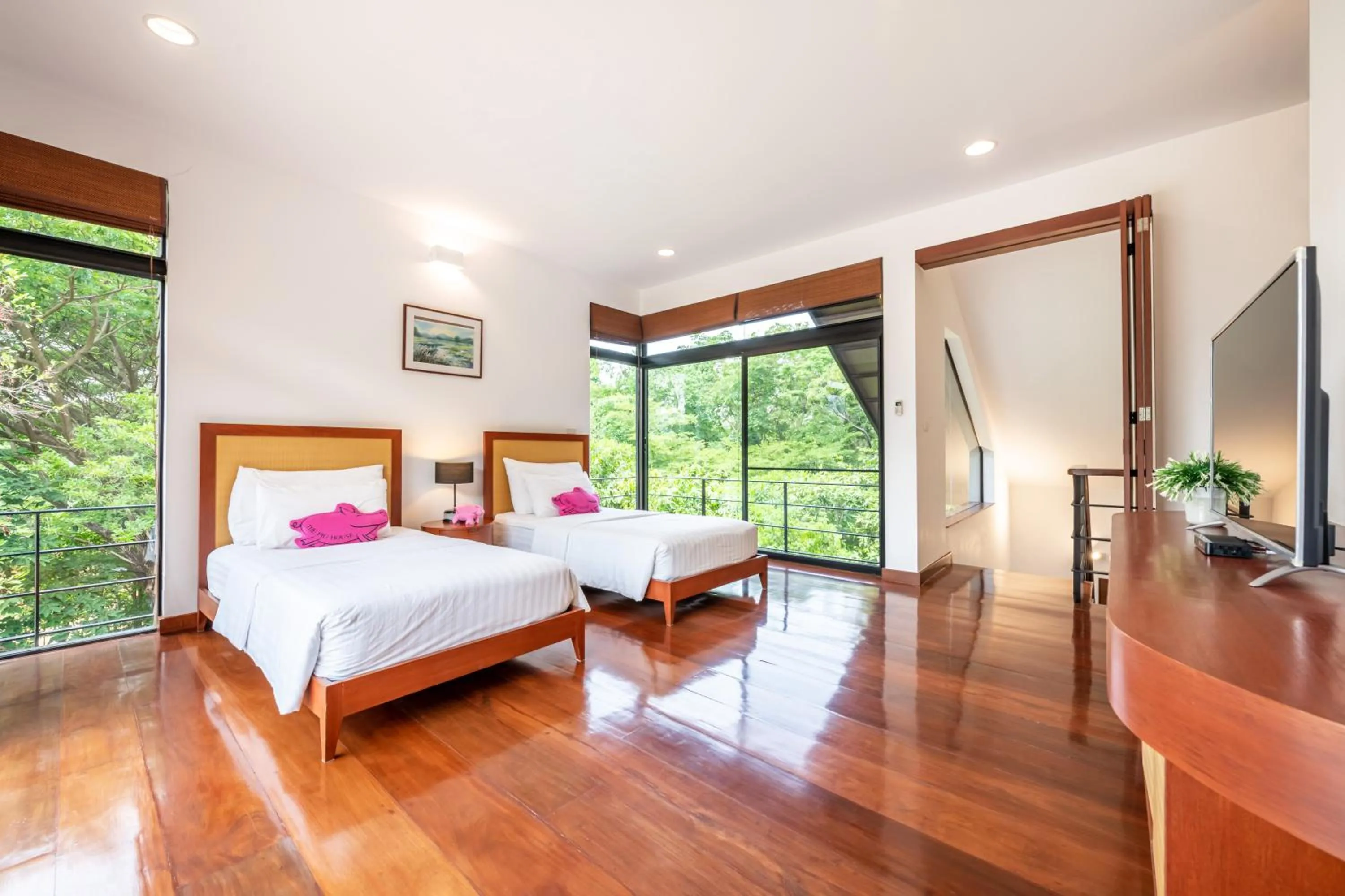 Twin Room with Mountain View in The Pig House Khao Yai - SHA Plus