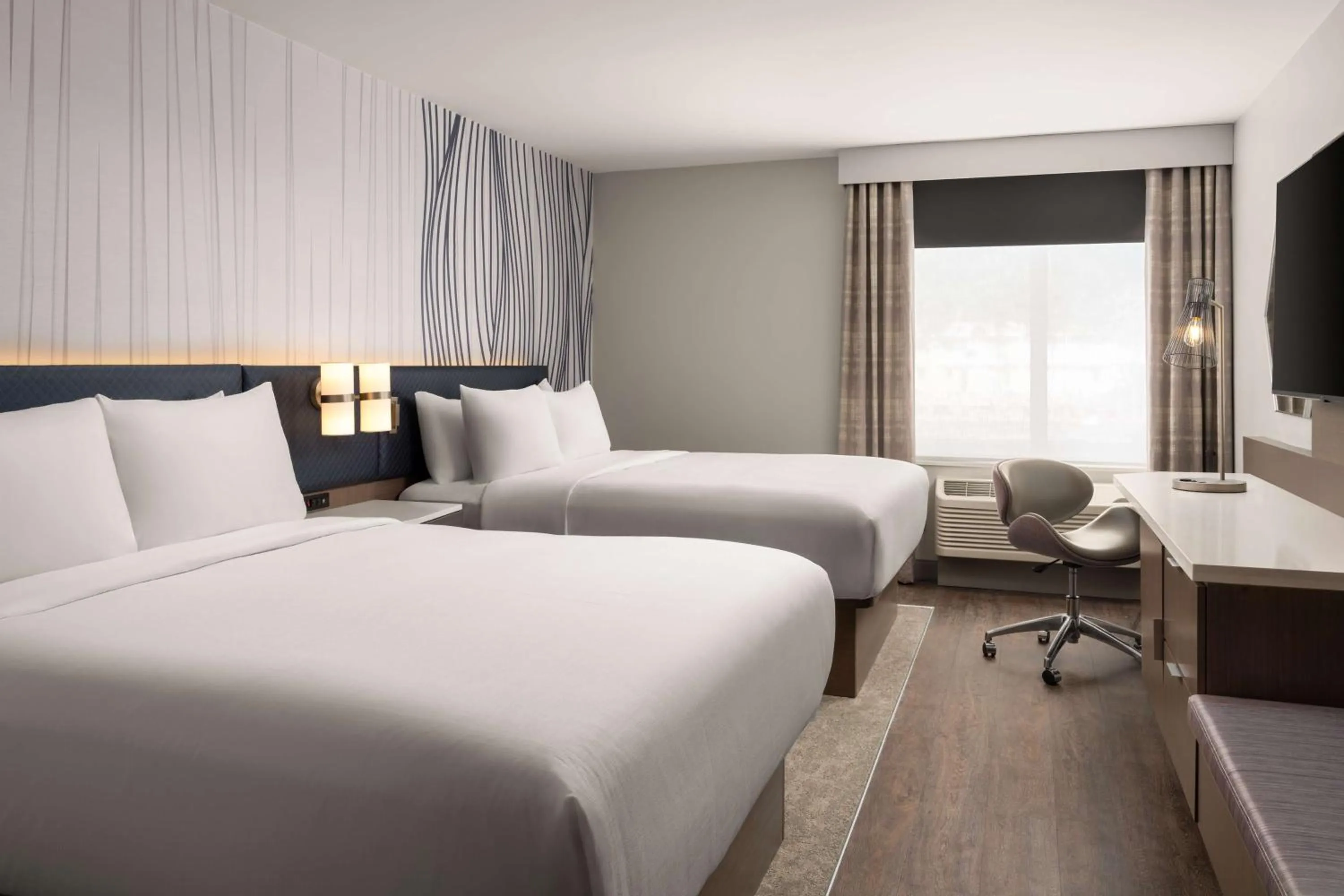 Queen Room with Two Queen Beds and Roll-In Shower - Disability Access in Hotel Lela Wilmington, Tapestry Collection By Hilton