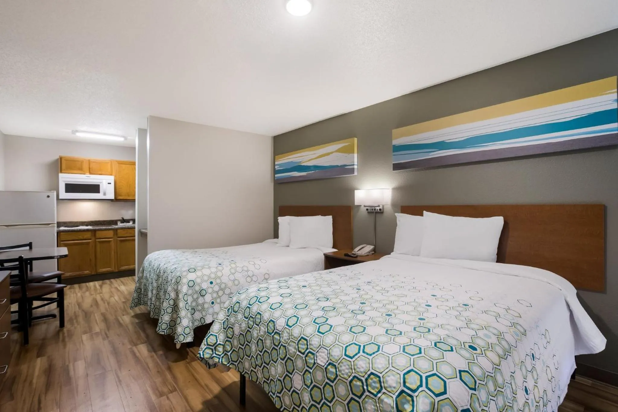 Studio Room with Two Double Beds Non-Smoking in HomeTowne Studios by Red Roof Covington, GA